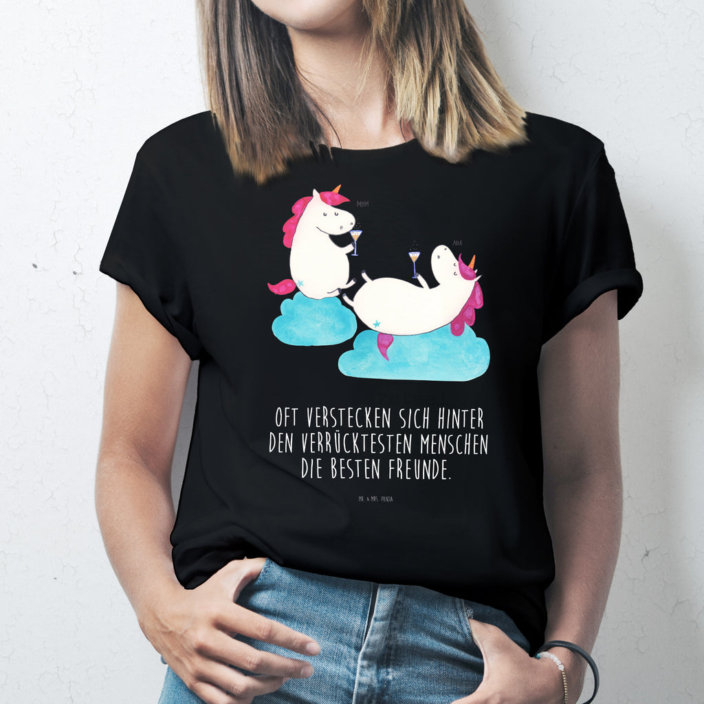 T-Shirt Standard Einhörner Sekt T-Shirt, Shirt, Tshirt, Lustiges T-Shirt, T-Shirt mit Spruch, Party, Junggesellenabschied, Jubiläum, Geburstag, Herrn, Damen, Männer, Frauen, Schlafshirt, Nachthemd, Sprüche, Einhorn, Einhörner, Einhorn Deko, Pegasus, Unicorn, Freundinnen, Freundin, BFF, Sekt, Mädelsabend, Spaß, Korken, Anstoßen, Beste