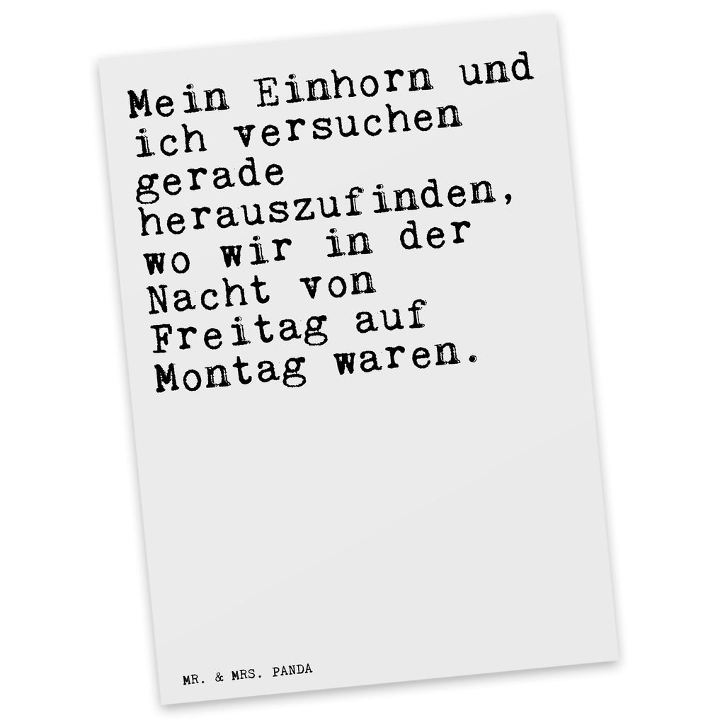 Postkarte Mein Einhorn und ich... Postkarte, Karte, Geschenkkarte, Grußkarte, Einladung, Ansichtskarte, Geburtstagskarte, Einladungskarte, Dankeskarte, Ansichtskarten, Einladung Geburtstag, Einladungskarten Geburtstag, Spruch, Sprüche, lustige Sprüche, Weisheiten, Zitate, Spruch Geschenke, Spruch Sprüche Weisheiten Zitate Lustig Weisheit Worte