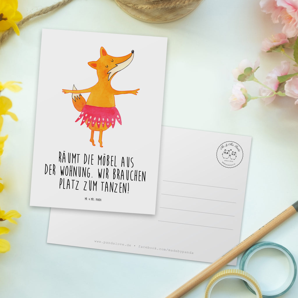 Postkarte Fuchs Ballerina Postkarte, Karte, Geschenkkarte, Grußkarte, Einladung, Ansichtskarte, Geburtstagskarte, Einladungskarte, Dankeskarte, Ansichtskarten, Einladung Geburtstag, Einladungskarten Geburtstag, Fuchs, Fuchs Spruch, Füchse, Füchsin, Ballerina, Ballett, Tänzerin, Tanzen, Party, Geburtstag