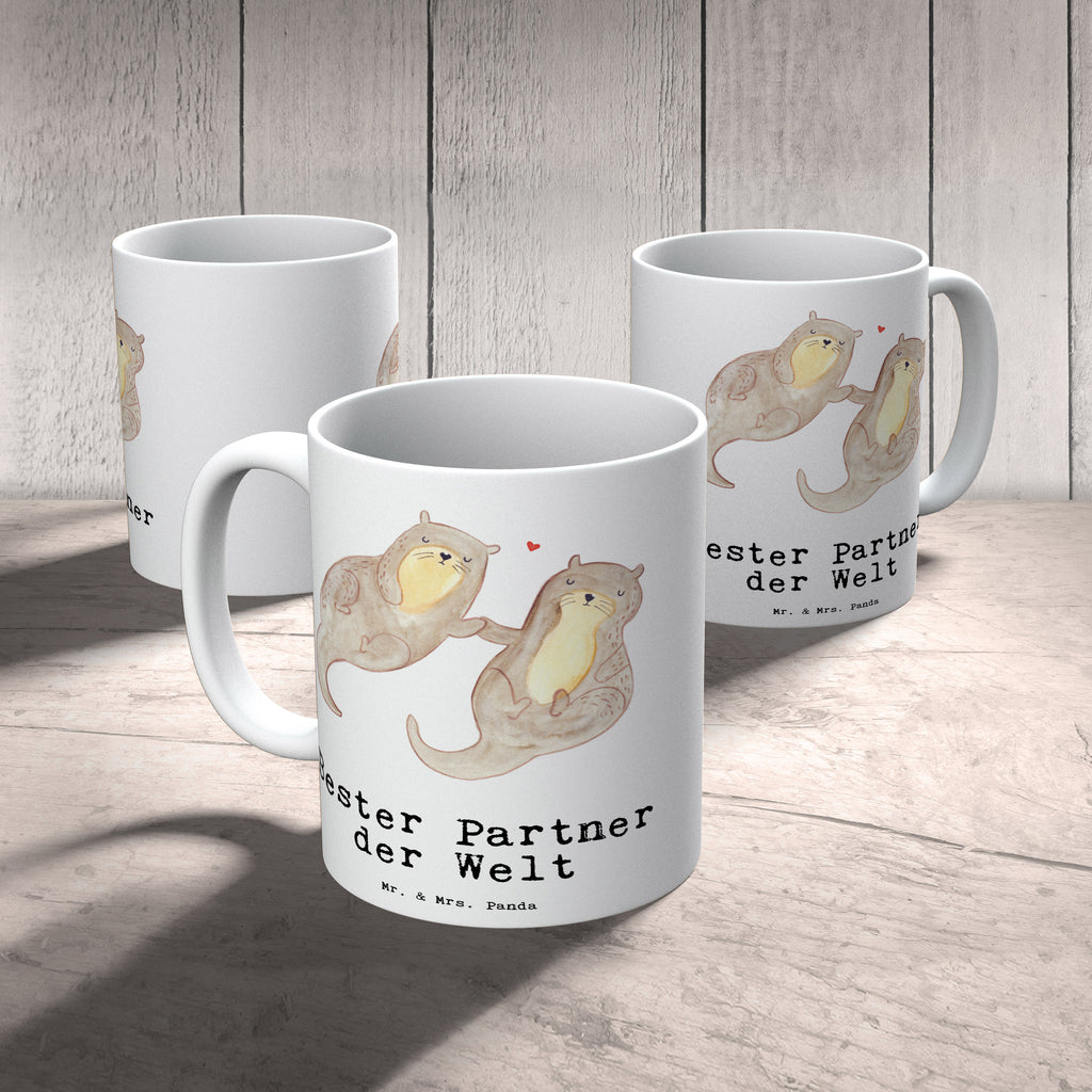 Tasse Otter Bester Partner der Welt Tasse, Kaffeetasse, Teetasse, Becher, Kaffeebecher, Teebecher, Keramiktasse, Porzellantasse, Büro Tasse, Geschenk Tasse, Tasse Sprüche, Tasse Motive, Kaffeetassen, Tasse bedrucken, Designer Tasse, Cappuccino Tassen, Schöne Teetassen, für, Dankeschön, Geschenk, Schenken, Geburtstag, Geburtstagsgeschenk, Geschenkidee, Danke, Bedanken, Mitbringsel, Freude machen, Geschenktipp, Partner, Ehepartner, Mann, Frau, Ehefrau, Ehemann. Freundin, Freund, Lebensgefährte, Paar, Liebe