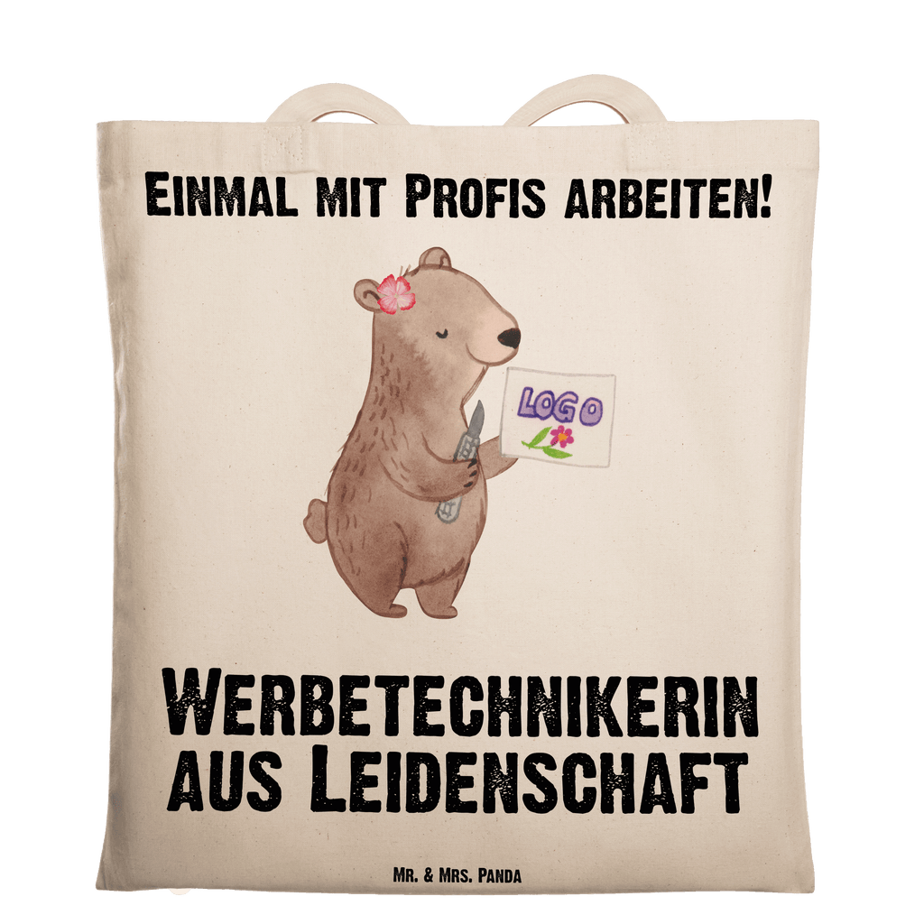 Tragetasche Werbetechnikerin aus Leidenschaft Beuteltasche, Beutel, Einkaufstasche, Jutebeutel, Stoffbeutel, Tasche, Shopper, Umhängetasche, Strandtasche, Schultertasche, Stofftasche, Tragetasche, Badetasche, Jutetasche, Einkaufstüte, Laptoptasche, Beruf, Ausbildung, Jubiläum, Abschied, Rente, Kollege, Kollegin, Geschenk, Schenken, Arbeitskollege, Mitarbeiter, Firma, Danke, Dankeschön