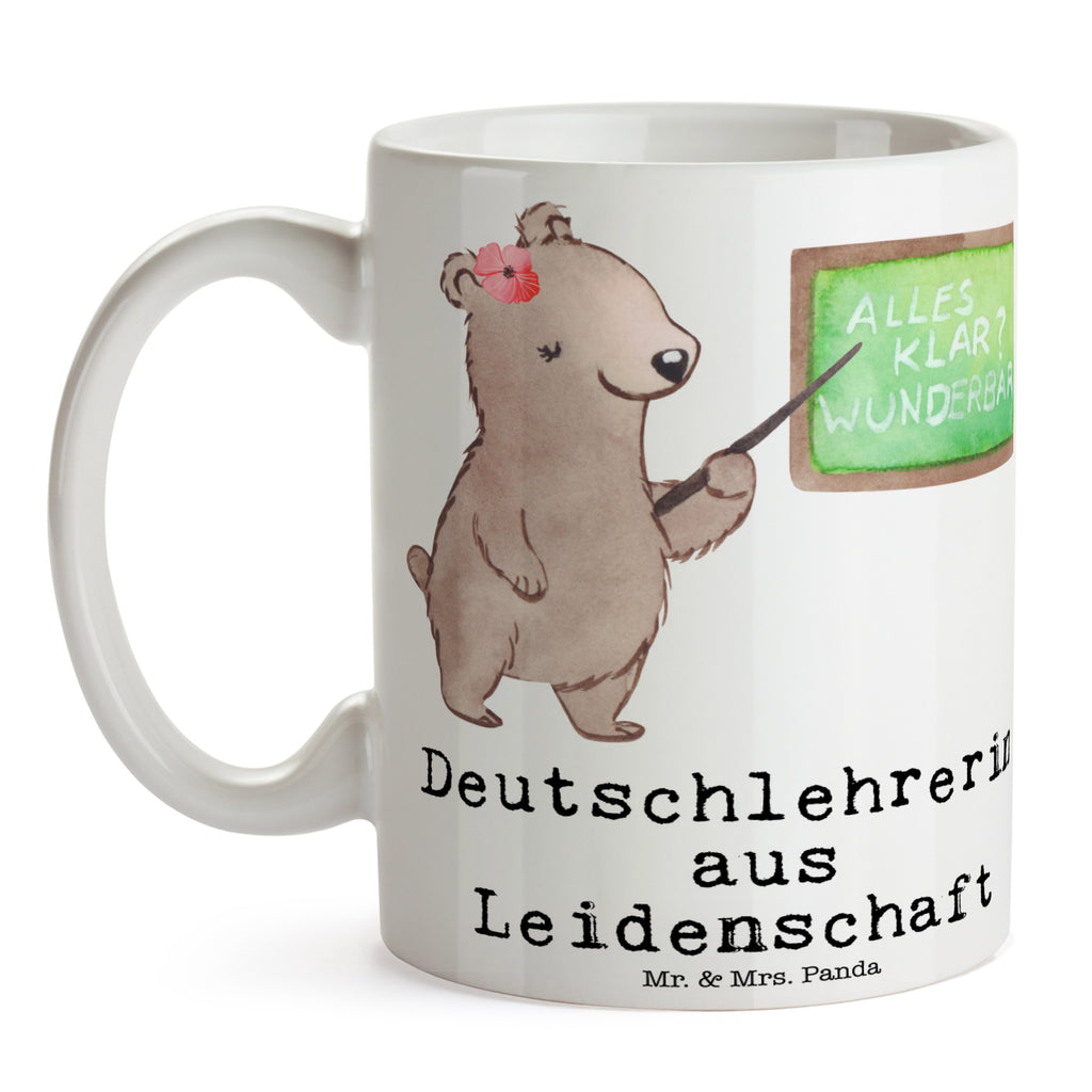 Tasse Deutschlehrerin aus Leidenschaft Tasse, Kaffeetasse, Teetasse, Becher, Kaffeebecher, Teebecher, Keramiktasse, Porzellantasse, Büro Tasse, Geschenk Tasse, Tasse Sprüche, Tasse Motive, Kaffeetassen, Tasse bedrucken, Designer Tasse, Cappuccino Tassen, Schöne Teetassen, Beruf, Ausbildung, Jubiläum, Abschied, Rente, Kollege, Kollegin, Geschenk, Schenken, Arbeitskollege, Mitarbeiter, Firma, Danke, Dankeschön, Deutschlehrerin, Deutschunterricht, Schule, Grundschule