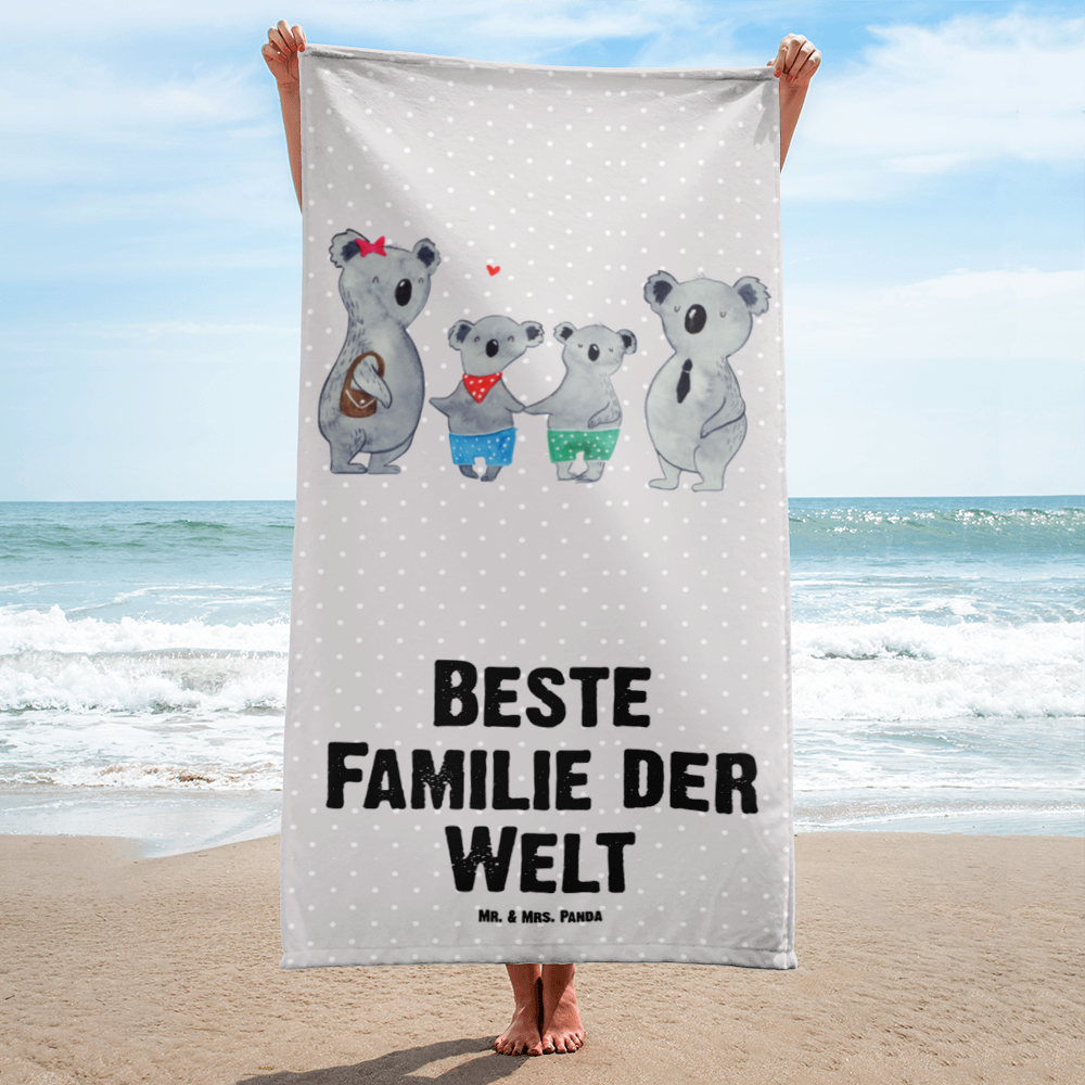 XL Badehandtuch Koala Familie zwei Handtuch, Badetuch, Duschtuch, Strandtuch, Saunatuch, Familie, Vatertag, Muttertag, Bruder, Schwester, Mama, Papa, Oma, Opa, Koala, Koalabär, beste Familie, Familienzeit, Familienleben, Koalafamilie, Lieblingsfamilie