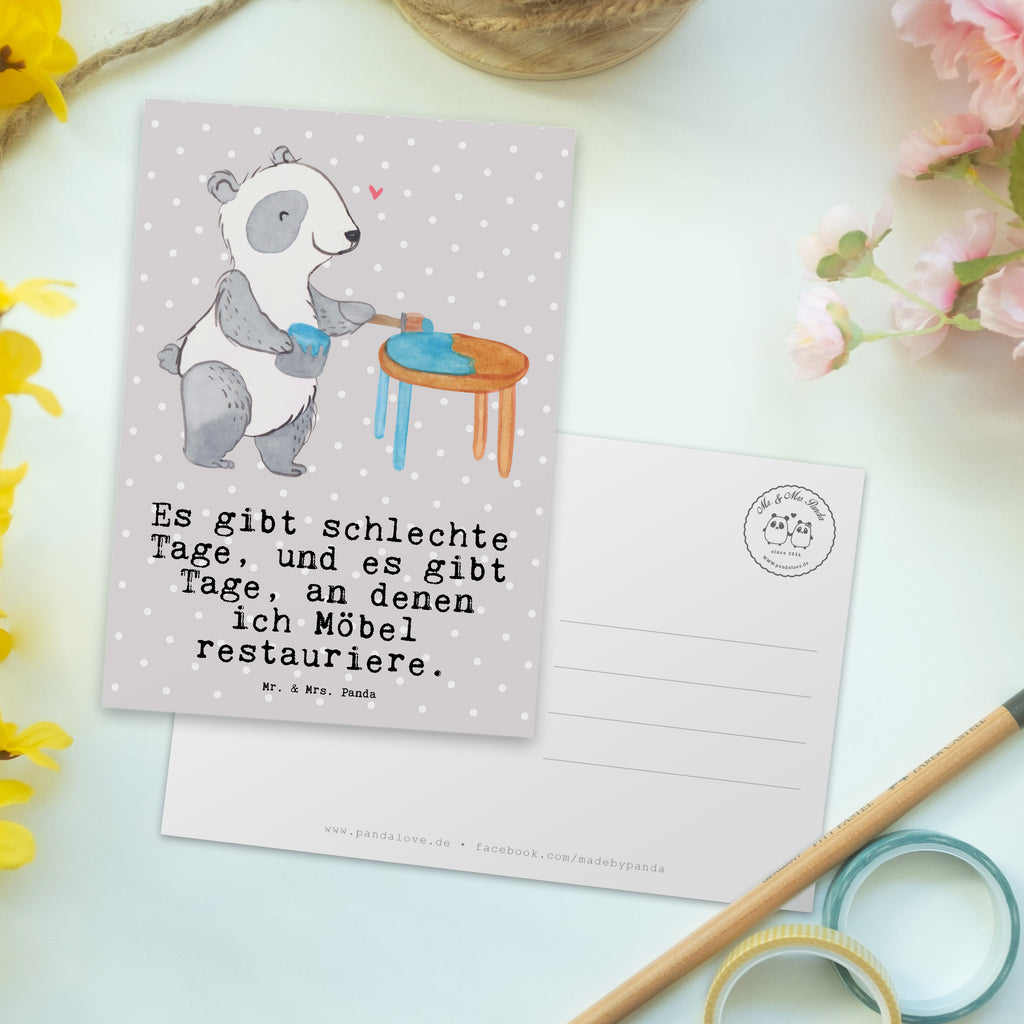 Postkarte Panda Möbel restaurieren Tage Postkarte, Karte, Geschenkkarte, Grußkarte, Einladung, Ansichtskarte, Geburtstagskarte, Einladungskarte, Dankeskarte, Ansichtskarten, Einladung Geburtstag, Einladungskarten Geburtstag, Geschenk, Sport, Sportart, Hobby, Schenken, Danke, Dankeschön, Auszeichnung, Gewinn, Sportler, Möbel restaurieren, antike Möbel restaurieren, Handwerk, Restaurator