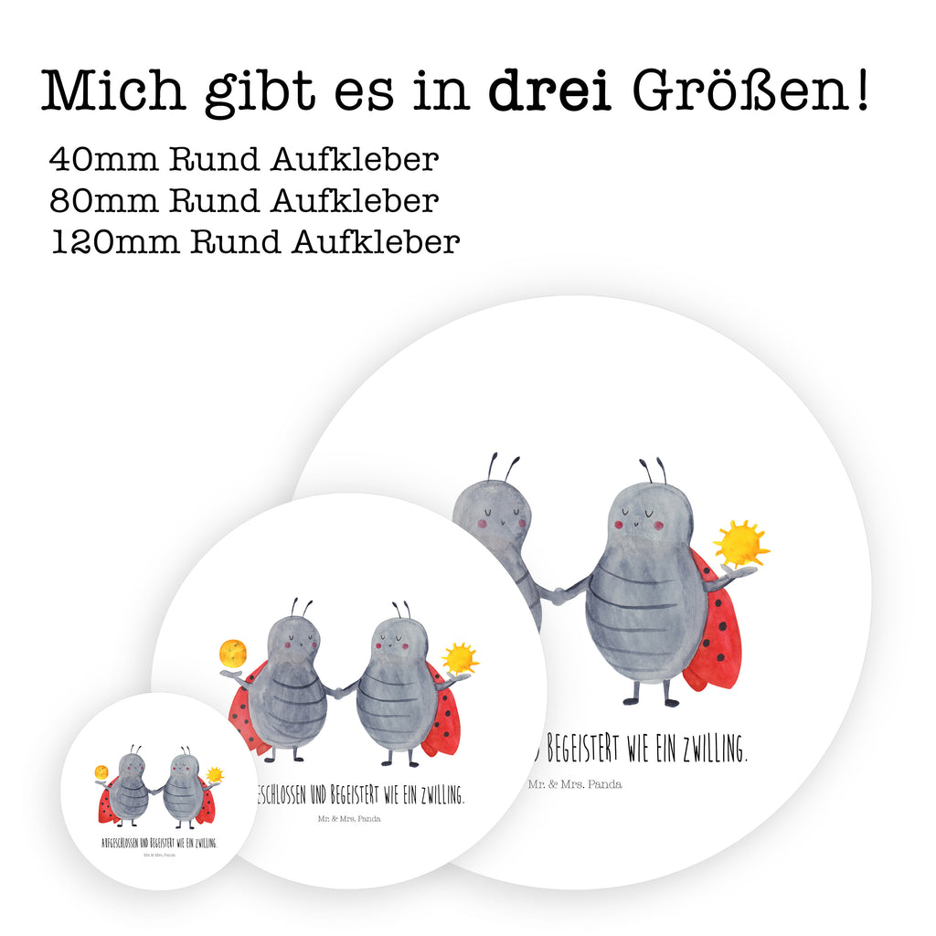 Rund Aufkleber Sternzeichen Zwilling Sticker, Aufkleber, Etikett, Tierkreiszeichen, Sternzeichen, Horoskop, Astrologie, Aszendent, Zwillinge, Zwilling Geschenk, Zwilling Sternzeichen, Geburtstag Mai, Geschenk Mai, Geschenk Juni, Marienkäfer, Glückskäfer, Zwillingsbruder, Zwillingsschwester