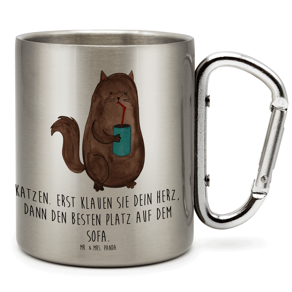 Edelstahlbecher Katze Dose Edelstahltasse, Karabiner, Edelstahlbecher, Outdoor, Camping, Tasse, Becher, Katze, Katzenmotiv, Katzenfan, Katzendeko, Katzenfreund, Katzenliebhaber, Katzenprodukte, Katzenartikel, Katzenaccessoires, Katzensouvenirs, Katzenliebhaberprodukte, Katzenmotive, Katzen, Kater, Mietze, Cat, Cats, Katzenhalter, Katzenbesitzerin, Haustier, Futter, Katzenfutter