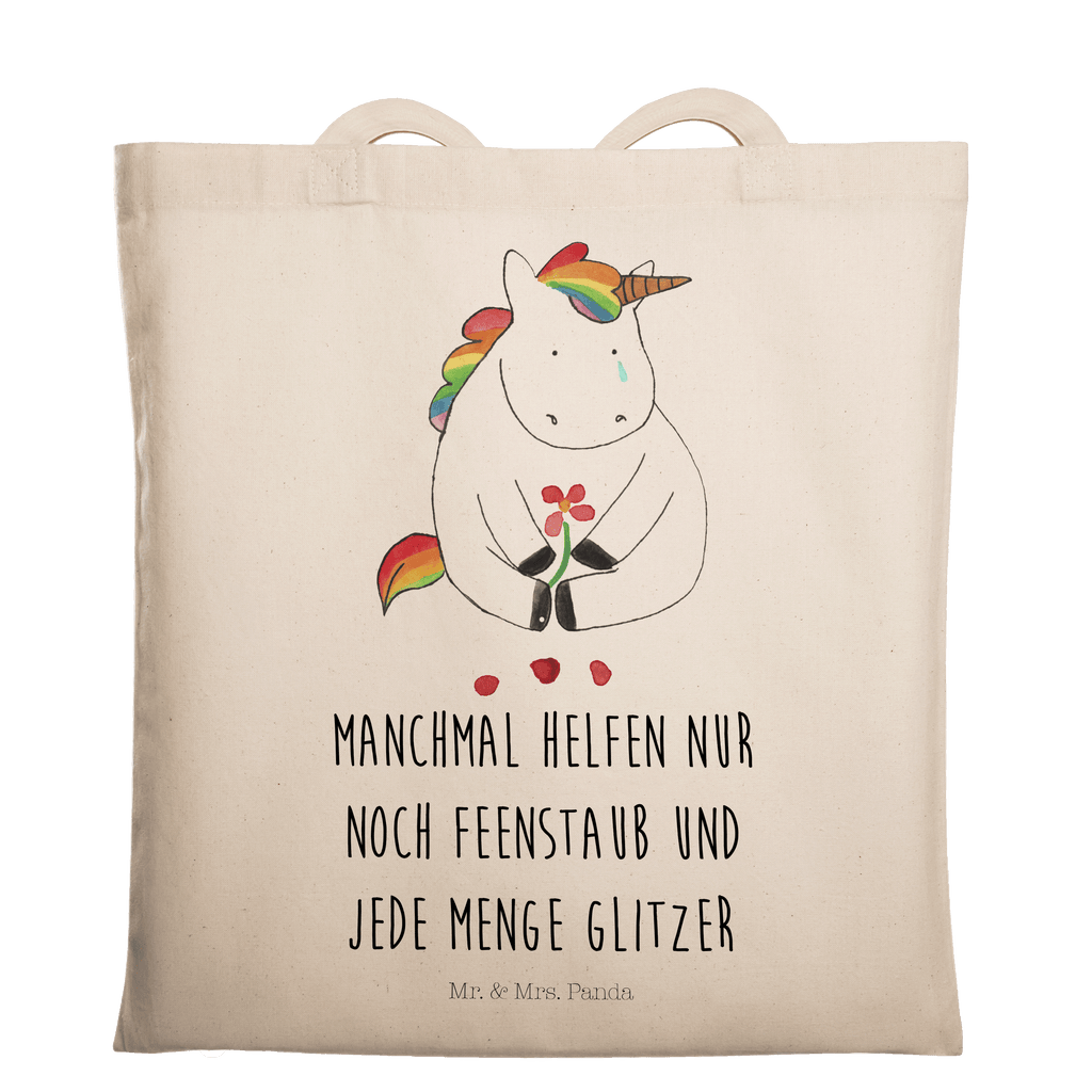 Tragetasche Einhorn Traurig Beuteltasche, Beutel, Einkaufstasche, Jutebeutel, Stoffbeutel, Tasche, Shopper, Umhängetasche, Strandtasche, Schultertasche, Stofftasche, Tragetasche, Badetasche, Jutetasche, Einkaufstüte, Laptoptasche, Einhorn, Einhörner, Einhorn Deko, Pegasus, Unicorn, Glitzer, Trösten. Freundschaft, Freunde, Liebe, Trauer, Grußkarte, Blume