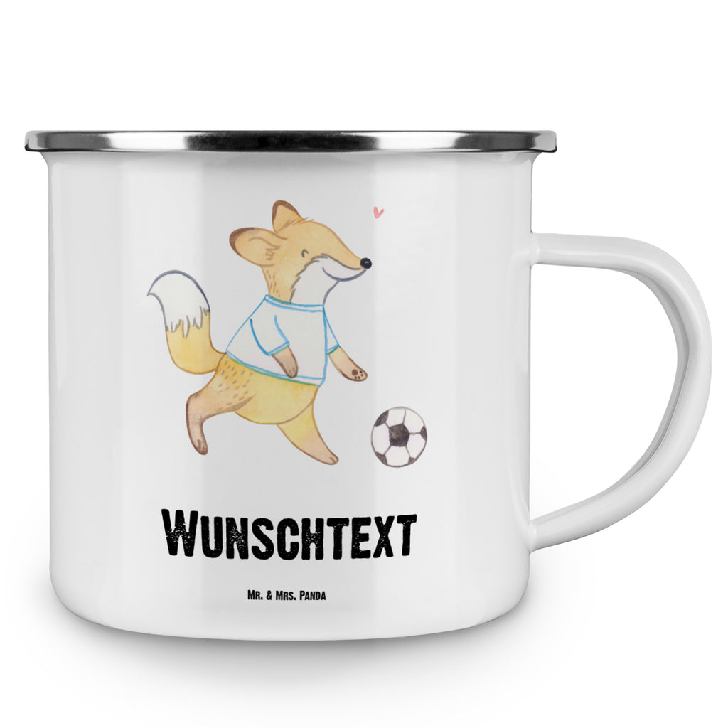 Personalisierte Emaille Tasse Fuchs Fußball spielen Emaille Tasse personalisiert, Emaille Tasse mit Namen, Campingtasse personalisiert, Namenstasse, Campingtasse bedrucken, Campinggeschirr personalsisert, tasse mit namen, personalisierte tassen, personalisierte tasse, tasse selbst gestalten, tasse bedrucken, tassen bedrucken, Geschenk, Sport, Sportart, Hobby, Schenken, Danke, Dankeschön, Auszeichnung, Gewinn, Sportler, Fußball spielen, Fußballtraining, Fußballverein, Fußballmannschaft, Fußball Turnier, Punktspiele, Fußball