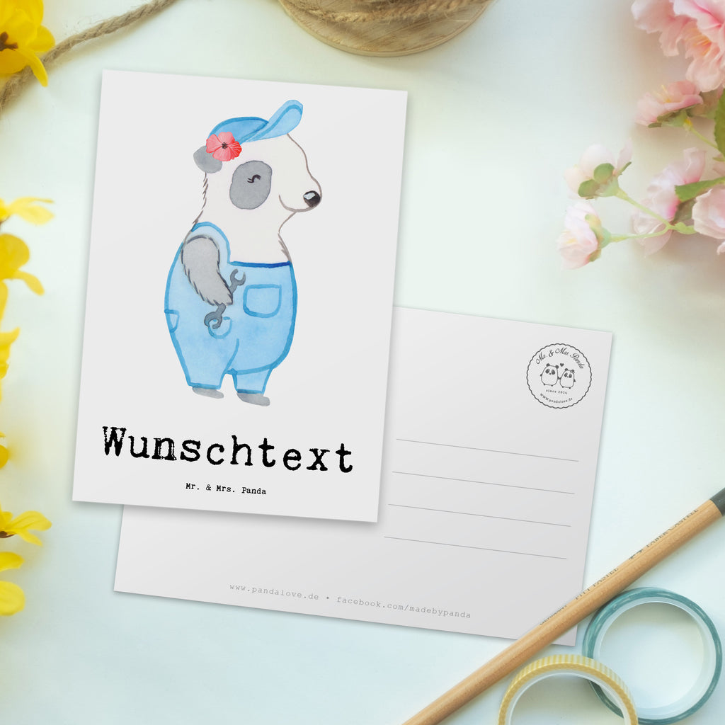 Personalisierte Postkarte Klempnerin mit Herz Postkarte mit Namen, Postkarte bedrucken, Postkarte mit Wunschtext, Postkarte personalisierbar, Geschenkkarte mit Namen, Grußkarte mit Namen, Karte mit Namen, Einladung mit Namen, Ansichtskarte mit Namen, Geschenkkarte mit Wunschtext, Grußkarte mit Wunschtext, Karte mit Wunschtext, Einladung mit Wunschtext, Ansichtskarte mit Wunschtext, Beruf, Ausbildung, Jubiläum, Abschied, Rente, Kollege, Kollegin, Geschenk, Schenken, Arbeitskollege, Mitarbeiter, Firma, Danke, Dankeschön, Klempnerin, Handwerkerin, Installateurin, Meisterin, Gesellenprüfung, Fachbetrieb, Bauklempnerin, Sanitärinstallationen