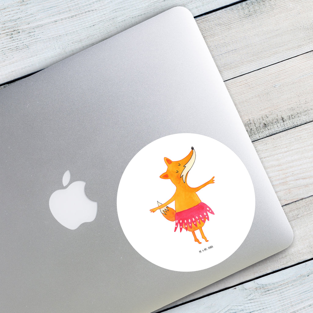 Rund Aufkleber Fuchs Ballerina Sticker, Aufkleber, Etikett, Fuchs, Fuchs Spruch, Füchse, Füchsin, Ballerina, Ballett, Tänzerin, Tanzen, Party, Einladung, Geburtstag