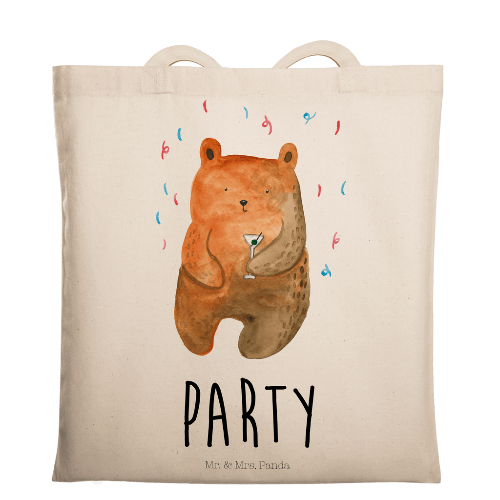 Tragetasche Bär Party Beuteltasche, Beutel, Einkaufstasche, Jutebeutel, Stoffbeutel, Tasche, Shopper, Umhängetasche, Strandtasche, Schultertasche, Stofftasche, Tragetasche, Badetasche, Jutetasche, Einkaufstüte, Laptoptasche, Bär, Teddy, Teddybär, Geburtstag, Geburtstagsgeschenk, Geschenk, Party, Feiern, Abfeiern, Mitbringsel, Gute Laune, Lustig