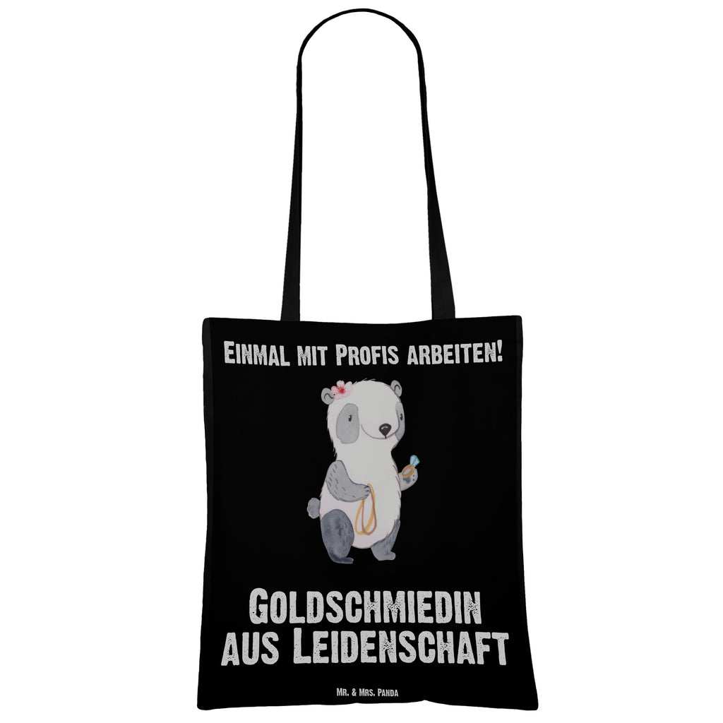 Tragetasche Goldschmiedin aus Leidenschaft Beuteltasche, Beutel, Einkaufstasche, Jutebeutel, Stoffbeutel, Tasche, Shopper, Umhängetasche, Strandtasche, Schultertasche, Stofftasche, Tragetasche, Badetasche, Jutetasche, Einkaufstüte, Laptoptasche, Beruf, Ausbildung, Jubiläum, Abschied, Rente, Kollege, Kollegin, Geschenk, Schenken, Arbeitskollege, Mitarbeiter, Firma, Danke, Dankeschön, Juwelierin, Goldschmiedin, Schmiedin, Schmuckwarenhändlerin, Schmuckgeschäft, Eröffnung