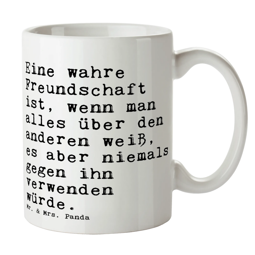 Tasse Sprüche und Zitate Eine wahre Freundschaft ist, wenn man alles über den anderen weiß, es aber niemals gegen ihn verwenden würde. Tasse, Kaffeetasse, Teetasse, Becher, Kaffeebecher, Teebecher, Keramiktasse, Porzellantasse, Büro Tasse, Geschenk Tasse, Tasse Sprüche, Tasse Motive, Kaffeetassen, Tasse bedrucken, Designer Tasse, Cappuccino Tassen, Schöne Teetassen, Spruch, Sprüche, lustige Sprüche, Weisheiten, Zitate, Spruch Geschenke, Spruch Sprüche Weisheiten Zitate Lustig Weisheit Worte