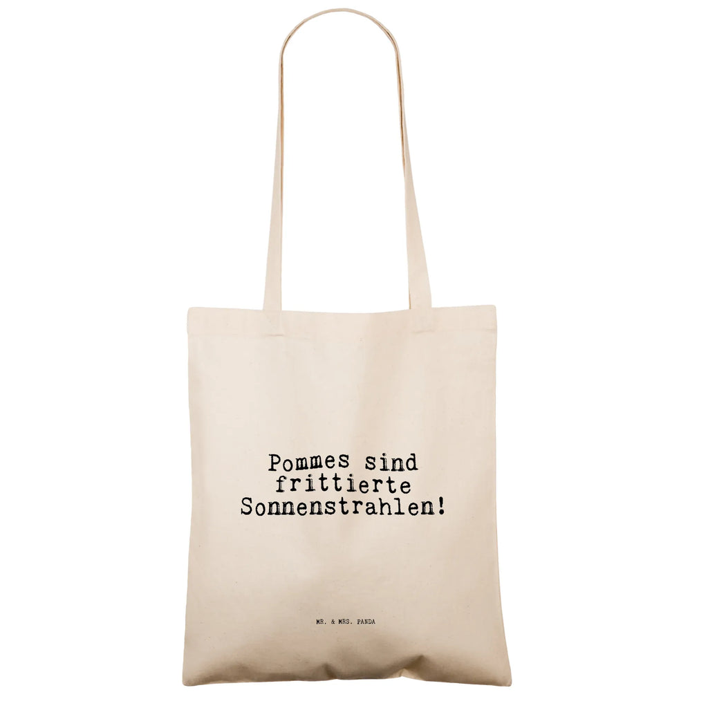 Tragetasche Pommes sind frittierte Sonnenstrahlen!... Beuteltasche, Beutel, Einkaufstasche, Jutebeutel, Stoffbeutel, Tasche, Shopper, Umhängetasche, Strandtasche, Schultertasche, Stofftasche, Tragetasche, Badetasche, Jutetasche, Einkaufstüte, Laptoptasche, Spruch, Sprüche, lustige Sprüche, Weisheiten, Zitate, Spruch Geschenke, Spruch Sprüche Weisheiten Zitate Lustig Weisheit Worte