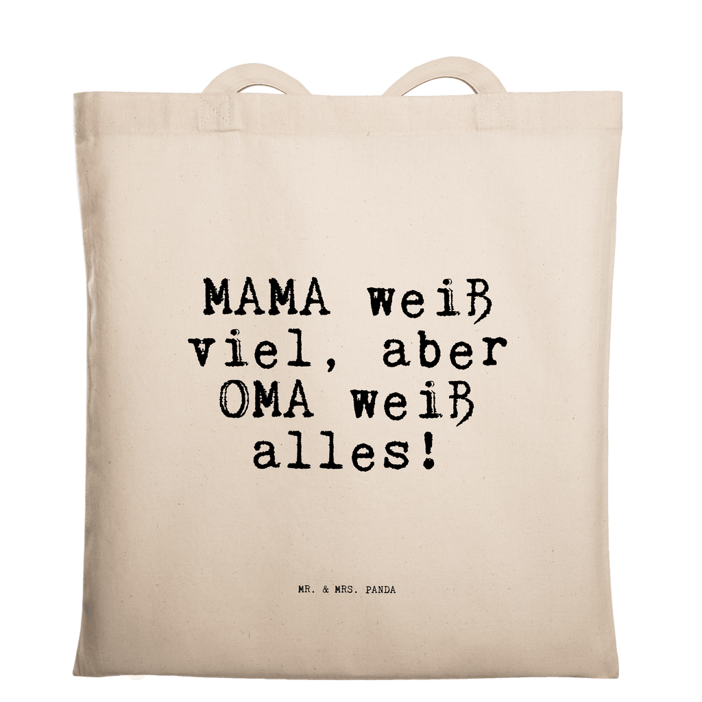 Tragetasche MAMA weiß viel, aber... Beuteltasche, Beutel, Einkaufstasche, Jutebeutel, Stoffbeutel, Tasche, Shopper, Umhängetasche, Strandtasche, Schultertasche, Stofftasche, Tragetasche, Badetasche, Jutetasche, Einkaufstüte, Laptoptasche, Spruch, Sprüche, lustige Sprüche, Weisheiten, Zitate, Spruch Geschenke, Spruch Sprüche Weisheiten Zitate Lustig Weisheit Worte