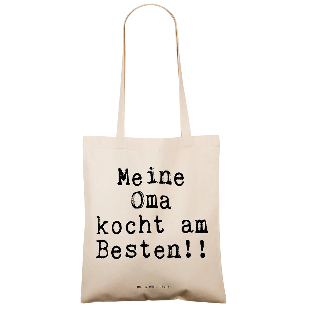 Tragetasche Meine Oma kocht am... Beuteltasche, Beutel, Einkaufstasche, Jutebeutel, Stoffbeutel, Tasche, Shopper, Umhängetasche, Strandtasche, Schultertasche, Stofftasche, Tragetasche, Badetasche, Jutetasche, Einkaufstüte, Laptoptasche, Spruch, Sprüche, lustige Sprüche, Weisheiten, Zitate, Spruch Geschenke, Spruch Sprüche Weisheiten Zitate Lustig Weisheit Worte