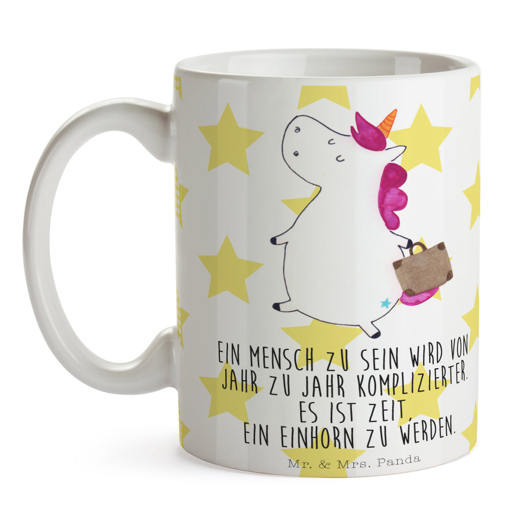 Tasse Einhorn Koffer Tasse, Kaffeetasse, Teetasse, Becher, Kaffeebecher, Teebecher, Keramiktasse, Porzellantasse, Büro Tasse, Geschenk Tasse, Tasse Sprüche, Tasse Motive, Kaffeetassen, Tasse bedrucken, Designer Tasse, Cappuccino Tassen, Schöne Teetassen, Einhorn, Einhörner, Einhorn Deko, Pegasus, Unicorn, unicorn, Koffer, Verreisen, Reise, Gepäck, Abenteuer, Erwachsen, Kind, albern, Spaß, lustig, witzig