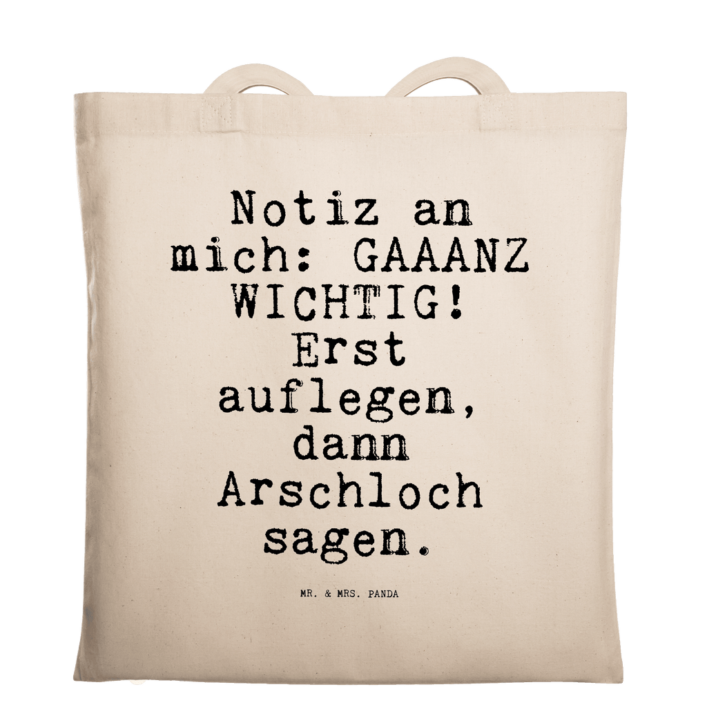 Tragetasche Notiz an mich: GAAANZ... Beuteltasche, Beutel, Einkaufstasche, Jutebeutel, Stoffbeutel, Tasche, Shopper, Umhängetasche, Strandtasche, Schultertasche, Stofftasche, Tragetasche, Badetasche, Jutetasche, Einkaufstüte, Laptoptasche, Spruch, Sprüche, lustige Sprüche, Weisheiten, Zitate, Spruch Geschenke, Spruch Sprüche Weisheiten Zitate Lustig Weisheit Worte