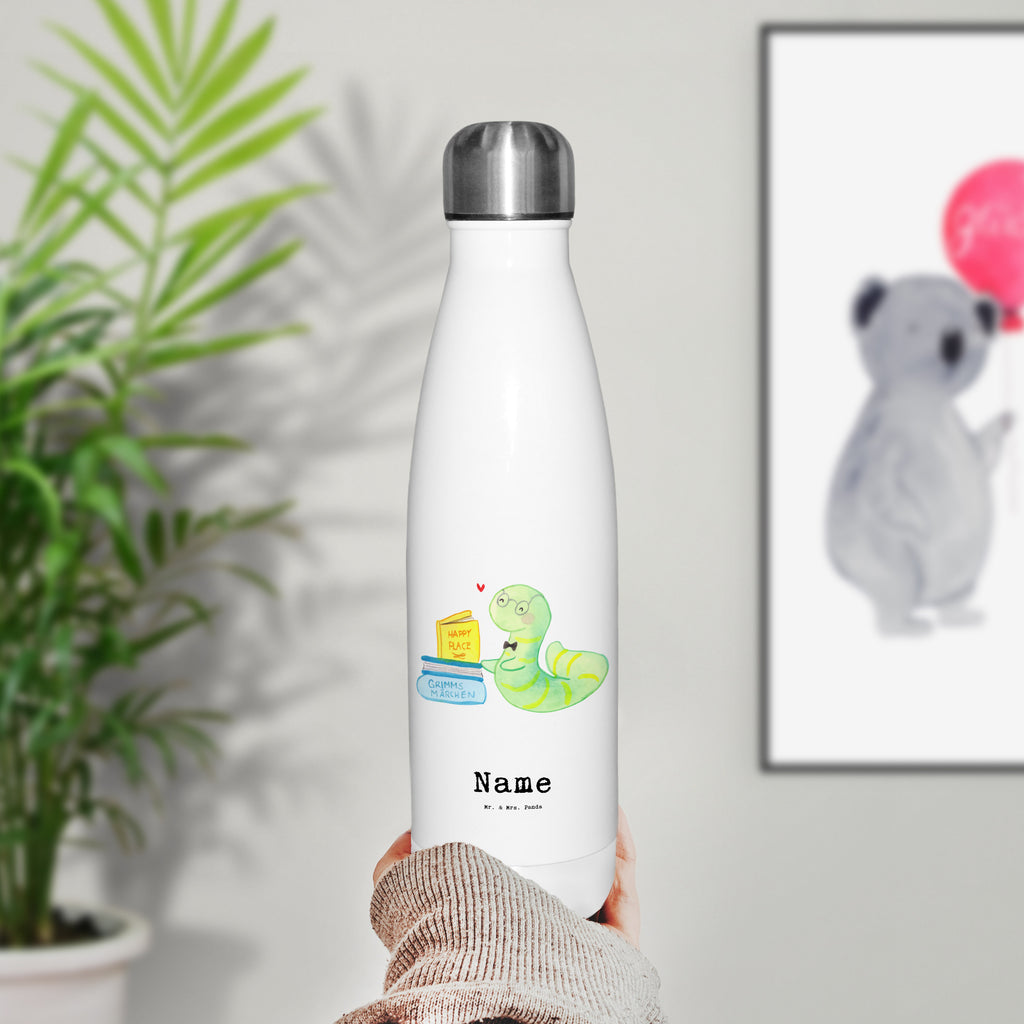 Personalisierte Thermosflasche Buchhändler mit Herz Personalisierte Isolierflasche, Personalisierte Thermoflasche, Personalisierte Trinkflasche, Trinkflasche Mit Namen, Wunschname, Bedrucken, Namensflasche, Beruf, Ausbildung, Jubiläum, Abschied, Rente, Kollege, Kollegin, Geschenk, Schenken, Arbeitskollege, Mitarbeiter, Firma, Danke, Dankeschön, Buchhändler, Buchhandlung, Buchverkäufer, Bibliothekar, Bücherwurm