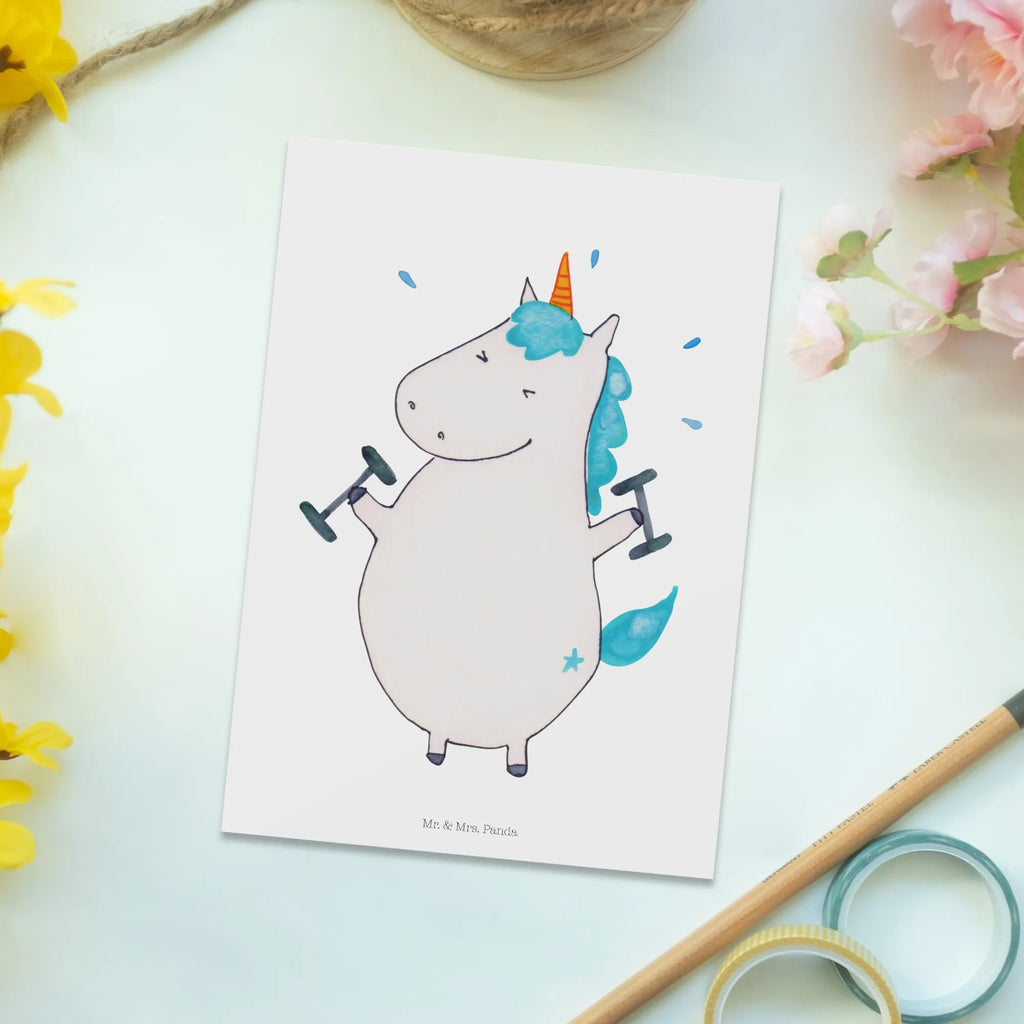 Postkarte Einhorn Fitness Postkarte, Karte, Geschenkkarte, Grußkarte, Einladung, Ansichtskarte, Geburtstagskarte, Einladungskarte, Dankeskarte, Ansichtskarten, Einladung Geburtstag, Einladungskarten Geburtstag, Einhorn, Einhörner, Einhorn Deko, Unicorn, Gym, Fitness, Fitnessstudio, Diät, Abnehmen, Sport, Pumpen, Geräte, Sixpack