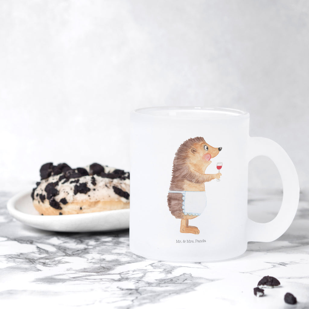 Teetasse Igel mit Wein Teetasse, Teeglas, Teebecher, Tasse mit Henkel, Tasse, Glas Teetasse, Teetasse aus Glas, Tiermotive, Gute Laune, lustige Sprüche, Tiere, Wein Spruch, Igel, Geschenk Weintrinker, Geschenk Weinliebhaber, Wein Deko, Weinglas, Rotwein, Weißwein, Wein trinken