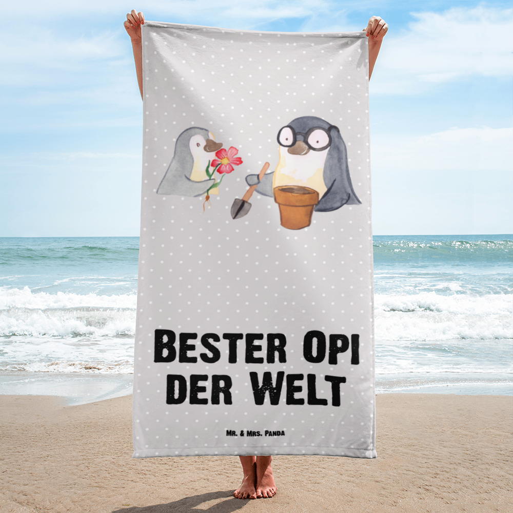 XL Badehandtuch Pinguin Bester Opi der Welt Handtuch, Badetuch, Duschtuch, Strandtuch, Saunatuch, für, Dankeschön, Geschenk, Schenken, Geburtstag, Geburtstagsgeschenk, Geschenkidee, Danke, Bedanken, Mitbringsel, Freude machen, Geschenktipp, Großvater, Grossvater, Opa, Opi. Großpapa, Großeltern, Nichte, Neffe, Kleinigkeit, Oppa, Oppi, Bester