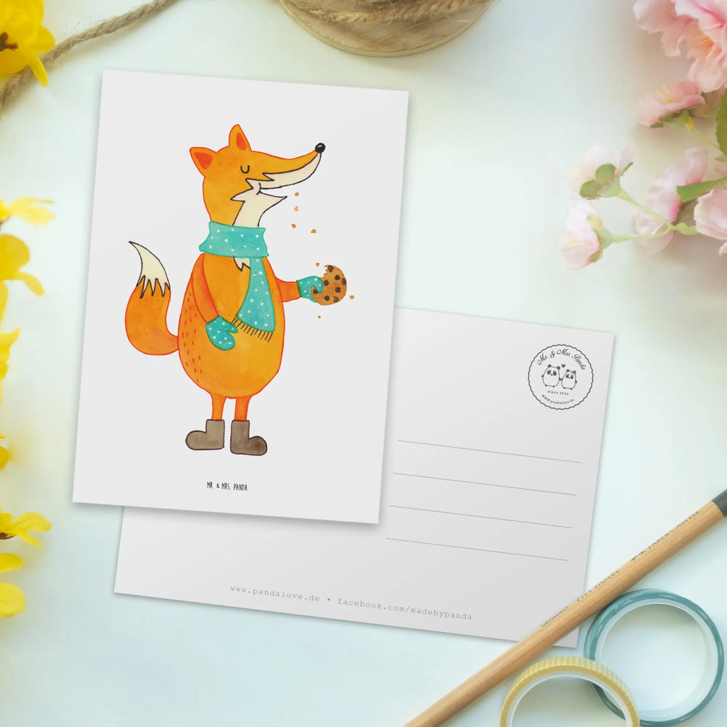 Postkarte Fuchs Keks Postkarte, Karte, Geschenkkarte, Grußkarte, Einladung, Ansichtskarte, Geburtstagskarte, Einladungskarte, Dankeskarte, Ansichtskarten, Einladung Geburtstag, Einladungskarten Geburtstag, Fuchs, Füchse, Backen Spruch, Kekse, Winter, Weihnachtszeit, Plätzchen, Liebe, Küche Deko