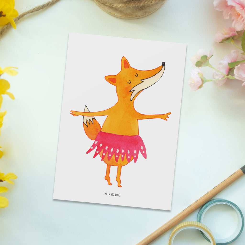 Postkarte Fuchs Ballerina Postkarte, Karte, Geschenkkarte, Grußkarte, Einladung, Ansichtskarte, Geburtstagskarte, Einladungskarte, Dankeskarte, Ansichtskarten, Einladung Geburtstag, Einladungskarten Geburtstag, Fuchs, Fuchs Spruch, Füchse, Füchsin, Ballerina, Ballett, Tänzerin, Tanzen, Party, Geburtstag