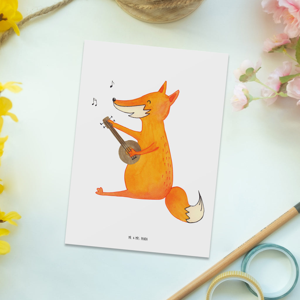 Postkarte Fuchs Gitarre Postkarte, Karte, Geschenkkarte, Grußkarte, Einladung, Ansichtskarte, Geburtstagskarte, Einladungskarte, Dankeskarte, Ansichtskarten, Einladung Geburtstag, Einladungskarten Geburtstag, Fuchs, Füchse, Geschenk Musiker, Musik Spruch, Musikerin, Sänger, Sängerin, Gitarre