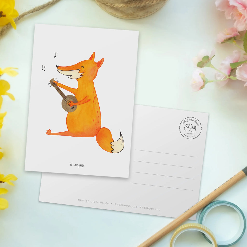 Postkarte Fuchs Gitarre Postkarte, Karte, Geschenkkarte, Grußkarte, Einladung, Ansichtskarte, Geburtstagskarte, Einladungskarte, Dankeskarte, Ansichtskarten, Einladung Geburtstag, Einladungskarten Geburtstag, Fuchs, Füchse, Geschenk Musiker, Musik Spruch, Musikerin, Sänger, Sängerin, Gitarre