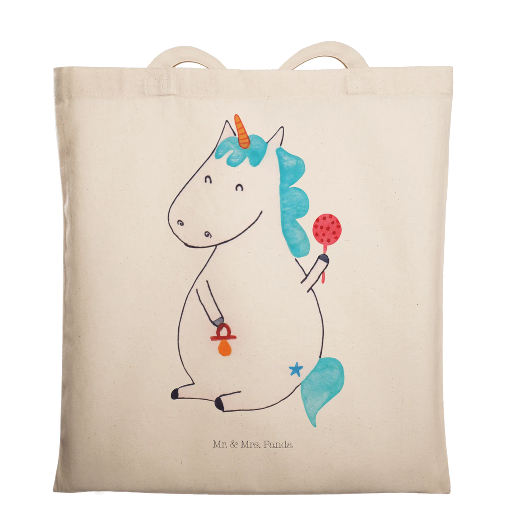 Tragetasche Einhorn Baby Beuteltasche, Beutel, Einkaufstasche, Jutebeutel, Stoffbeutel, Tasche, Shopper, Umhängetasche, Strandtasche, Schultertasche, Stofftasche, Tragetasche, Badetasche, Jutetasche, Einkaufstüte, Laptoptasche, Einhorn, Einhörner, Einhorn Deko, Unicorn, Mutter, Geburt, Geburtstag, erstes Kind, Baby, Babyglück, Nachwuchs, Eltern, Party, Kind, Schnuller