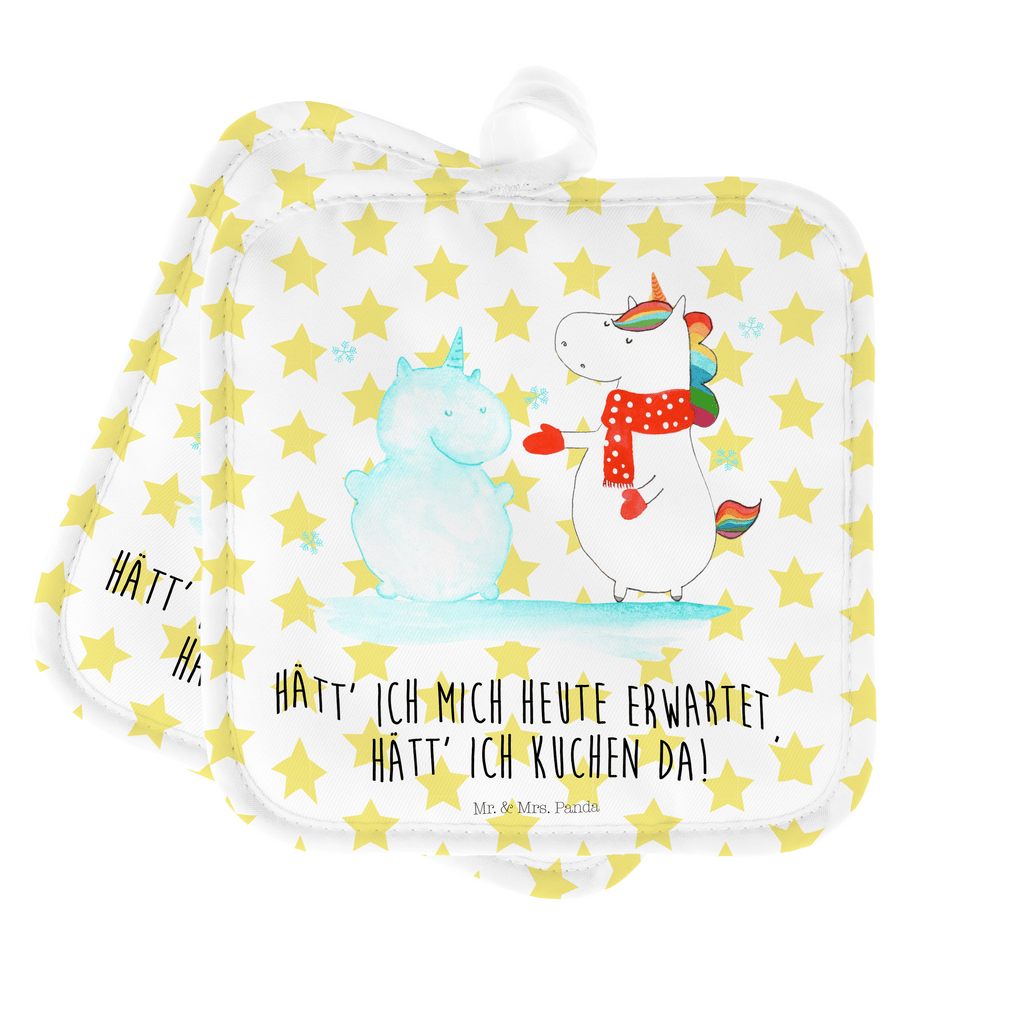 2er Set Topflappen  Einhorn Schneemann Topflappen, Topfuntersetzer, Ofenhandschuh, Topflappen Set, Topflappen lustig, Topflappen mit Spruch, Einhorn, Einhörner, Einhorn Deko, Pegasus, Unicorn, Schneemann, Winter, Schnee, Kuchen, Weihnachten, kalt, Mütze, Handschuhe, X-Mas