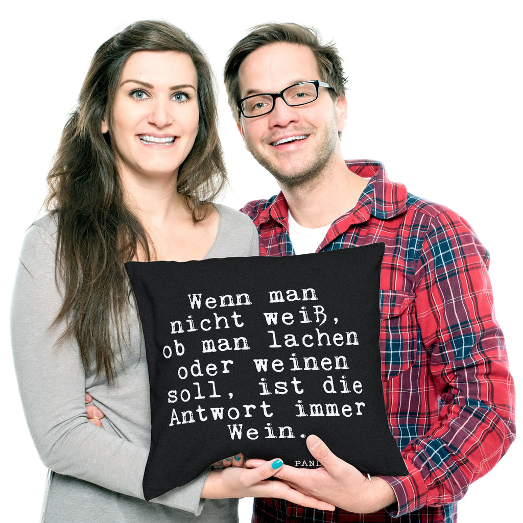 40x40 Kissen Fun Talk Wenn man nicht weiß, ob man lachen oder weinen soll, ist die Antwort immer Wein. Kissenhülle, Kopfkissen, Sofakissen, Dekokissen, Motivkissen, sofakissen, sitzkissen, Kissen, Kissenbezüge, Kissenbezug 40x40, Kissen 40x40, Kissenhülle 40x40, Zierkissen, Couchkissen, Dekokissen Sofa, Sofakissen 40x40, Dekokissen 40x40, Kopfkissen 40x40, Kissen 40x40 Waschbar, Spruch, Sprüche, lustige Sprüche, Weisheiten, Zitate, Spruch Geschenke, Glizer Spruch Sprüche Weisheiten Zitate Lustig Weisheit Worte