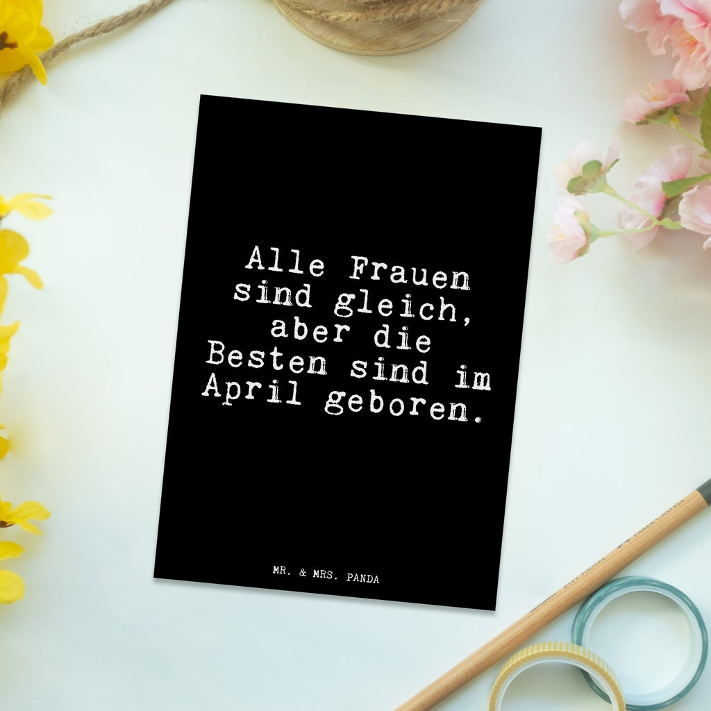 Postkarte Alle Frauen sind gleich,... Postkarte, Karte, Geschenkkarte, Grußkarte, Einladung, Ansichtskarte, Geburtstagskarte, Einladungskarte, Dankeskarte, Ansichtskarten, Einladung Geburtstag, Einladungskarten Geburtstag, Spruch, Sprüche, lustige Sprüche, Weisheiten, Zitate, Spruch Geschenke, Glizer Spruch Sprüche Weisheiten Zitate Lustig Weisheit Worte