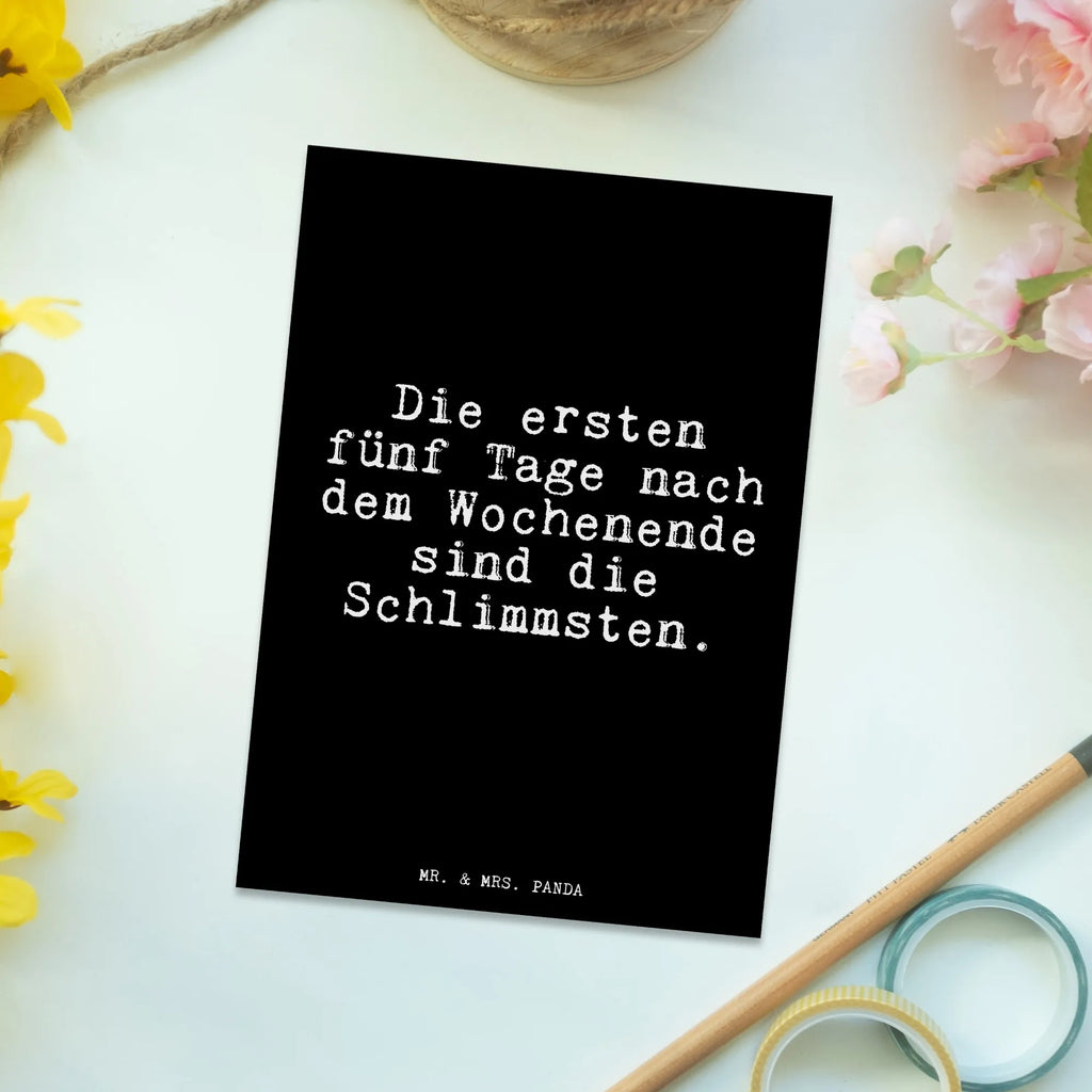 Postkarte Die ersten fünf Tage... Postkarte, Karte, Geschenkkarte, Grußkarte, Einladung, Ansichtskarte, Geburtstagskarte, Einladungskarte, Dankeskarte, Ansichtskarten, Einladung Geburtstag, Einladungskarten Geburtstag, Spruch, Sprüche, lustige Sprüche, Weisheiten, Zitate, Spruch Geschenke, Glizer Spruch Sprüche Weisheiten Zitate Lustig Weisheit Worte