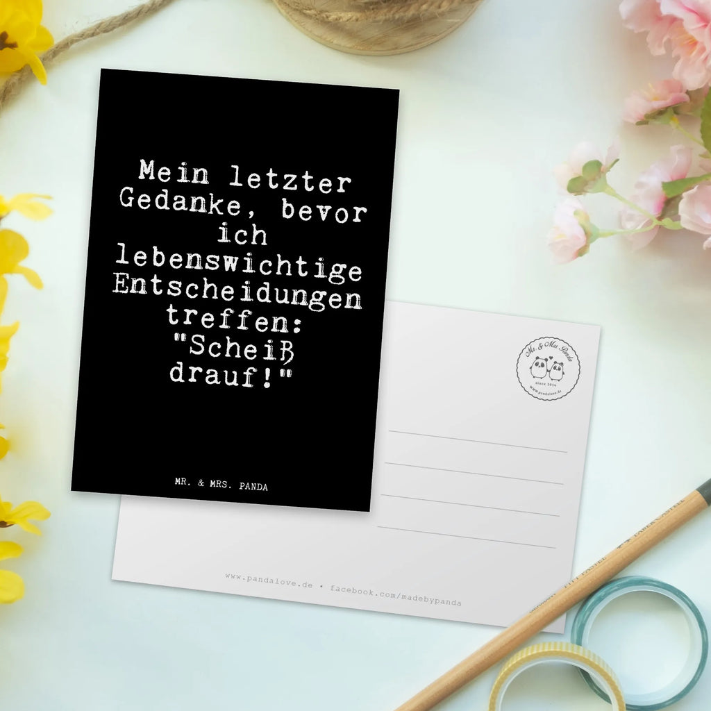 Postkarte Mein letzter Gedanke, bevor... Postkarte, Karte, Geschenkkarte, Grußkarte, Einladung, Ansichtskarte, Geburtstagskarte, Einladungskarte, Dankeskarte, Ansichtskarten, Einladung Geburtstag, Einladungskarten Geburtstag, Spruch, Sprüche, lustige Sprüche, Weisheiten, Zitate, Spruch Geschenke, Glizer Spruch Sprüche Weisheiten Zitate Lustig Weisheit Worte