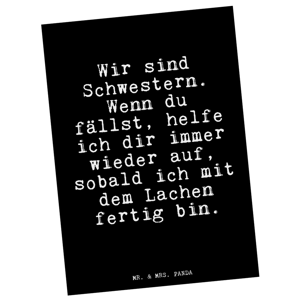 Postkarte Wir sind Schwestern. Wenn... Postkarte, Karte, Geschenkkarte, Grußkarte, Einladung, Ansichtskarte, Geburtstagskarte, Einladungskarte, Dankeskarte, Ansichtskarten, Einladung Geburtstag, Einladungskarten Geburtstag, Spruch, Sprüche, lustige Sprüche, Weisheiten, Zitate, Spruch Geschenke, Glizer Spruch Sprüche Weisheiten Zitate Lustig Weisheit Worte