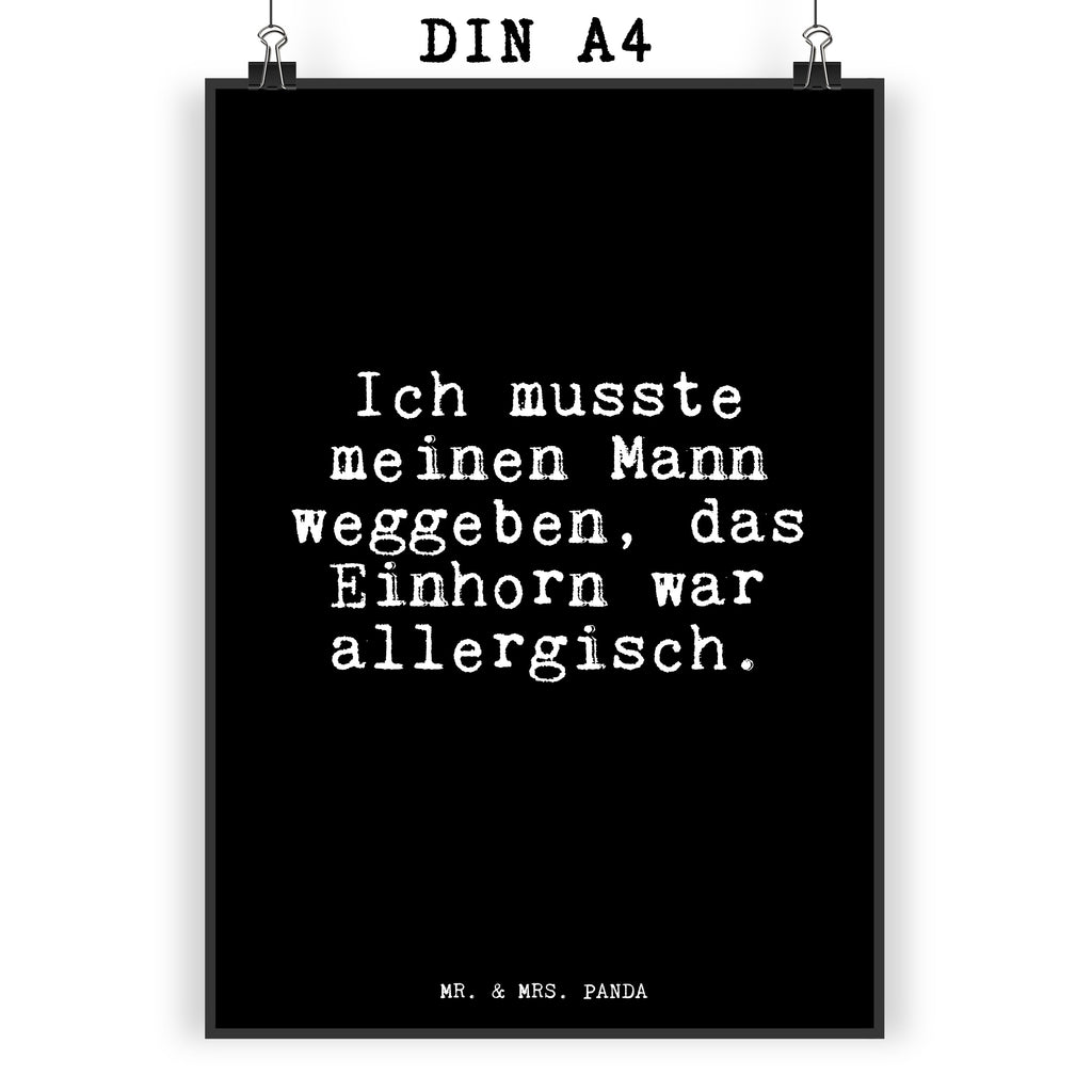 Poster Ich musste meinen Mann... Poster, Wandposter, Bild, Wanddeko, Küchenposter, Kinderposter, Wanddeko Bild, Raumdekoration, Wanddekoration, Handgemaltes Poster, Mr. & Mrs. Panda Poster, Designposter, Kunstdruck, Posterdruck, Spruch, Sprüche, lustige Sprüche, Weisheiten, Zitate, Spruch Geschenke, Glizer Spruch Sprüche Weisheiten Zitate Lustig Weisheit Worte