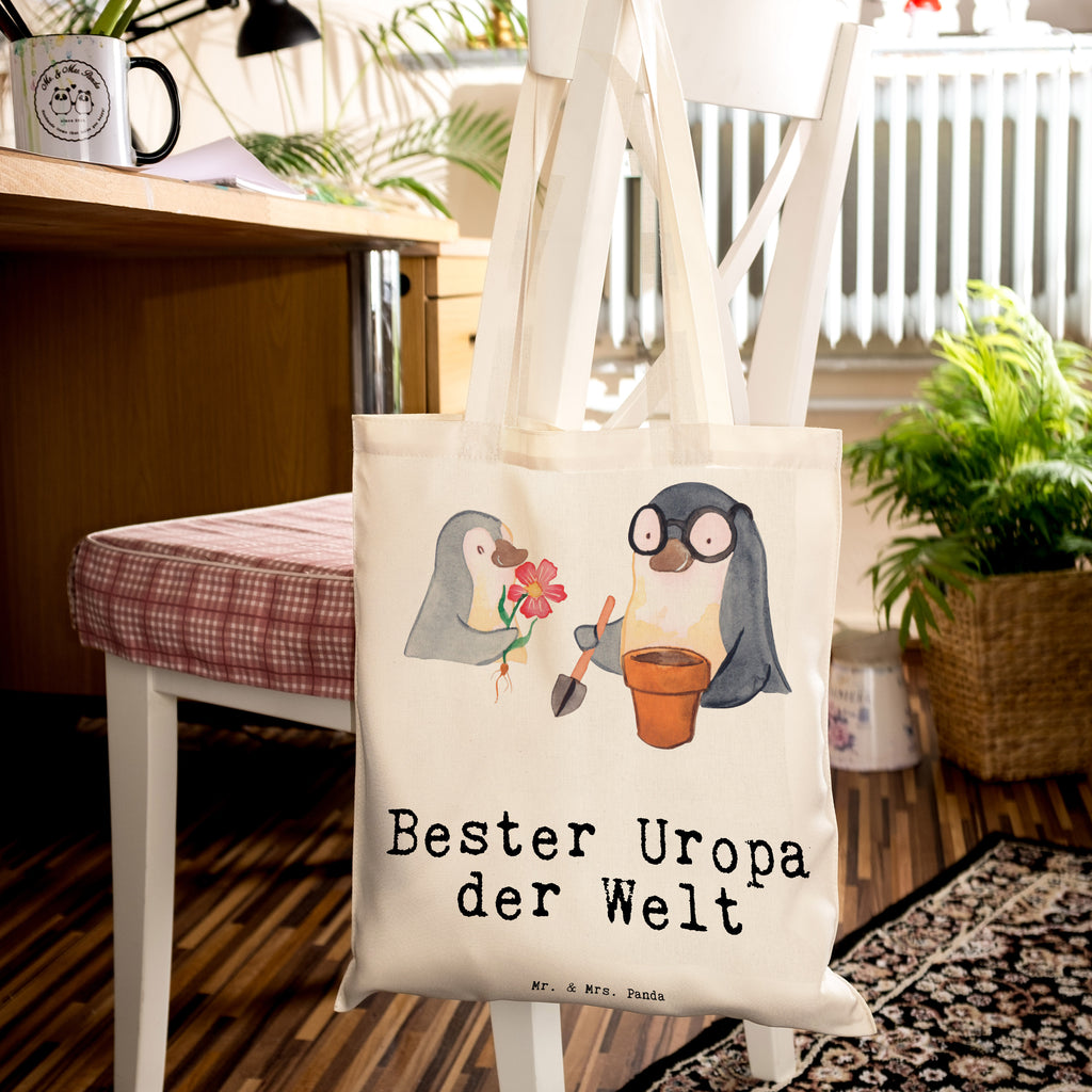 Tragetasche Pinguin Bester Uropa der Welt Beuteltasche, Beutel, Einkaufstasche, Jutebeutel, Stoffbeutel, Tasche, Shopper, Umhängetasche, Strandtasche, Schultertasche, Stofftasche, Tragetasche, Badetasche, Jutetasche, Einkaufstüte, Laptoptasche, für, Dankeschön, Geschenk, Schenken, Geburtstag, Geburtstagsgeschenk, Geschenkidee, Danke, Bedanken, Mitbringsel, Freude machen, Geschenktipp, Uropa, Uhropa, Ur Opa, Urgroßeltern, Grossvater, Großvater, Opa, Opi. Großpapa, Großeltern, Enkel, Enkelin, Enkelkind, Kleinigkeit, Oppa, Oppi, Bester, Uropa Mitbringsel