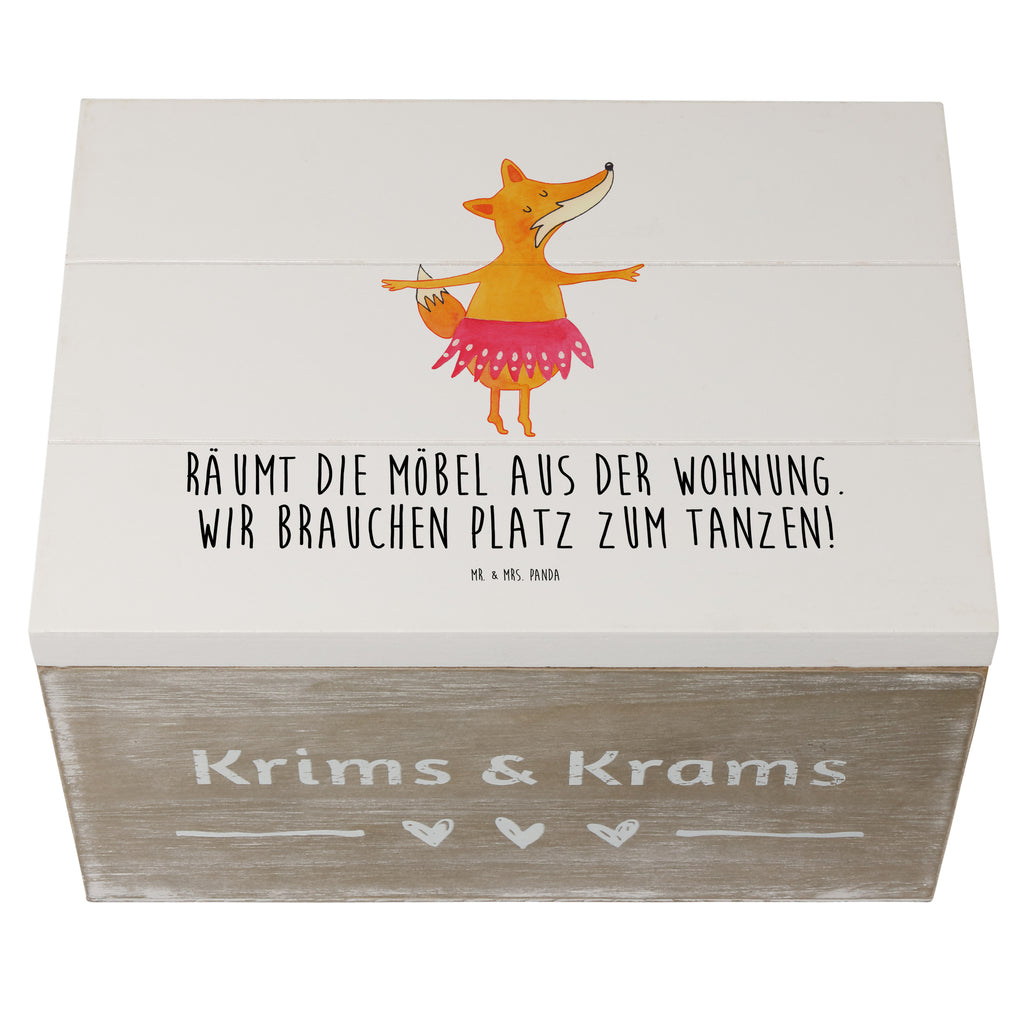 Holzkiste Fuchs Ballerina Holzkiste, Kiste, Schatzkiste, Truhe, Schatulle, XXL, Erinnerungsbox, Erinnerungskiste, Dekokiste, Aufbewahrungsbox, Geschenkbox, Geschenkdose, Fuchs, Fuchs Spruch, Füchse, Füchsin, Ballerina, Ballett, Tänzerin, Tanzen, Party, Einladung, Geburtstag