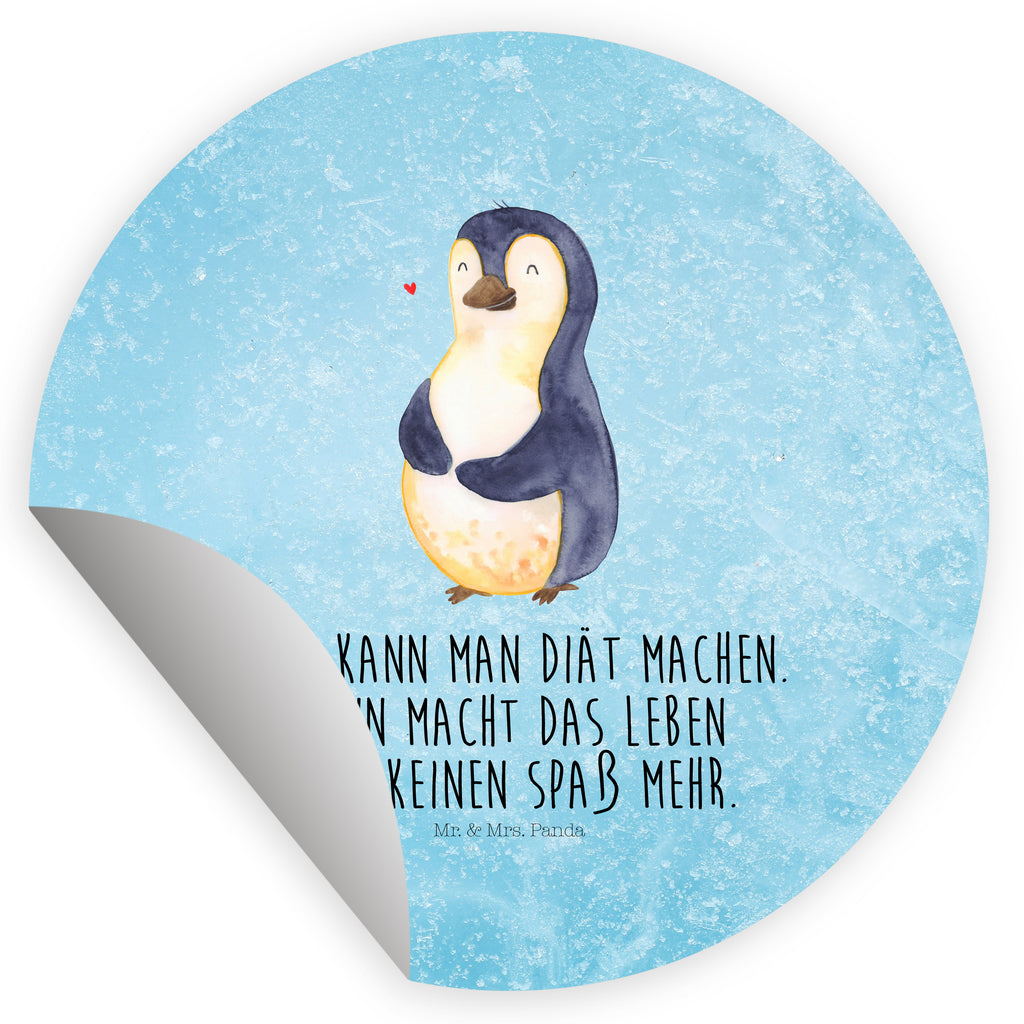 Rund Aufkleber Pinguin Diät Sticker, Aufkleber, Etikett, Pinguin, Pinguine, Diät, Abnehmen, Abspecken, Gewicht, Motivation, Selbstliebe, Körperliebe, Selbstrespekt