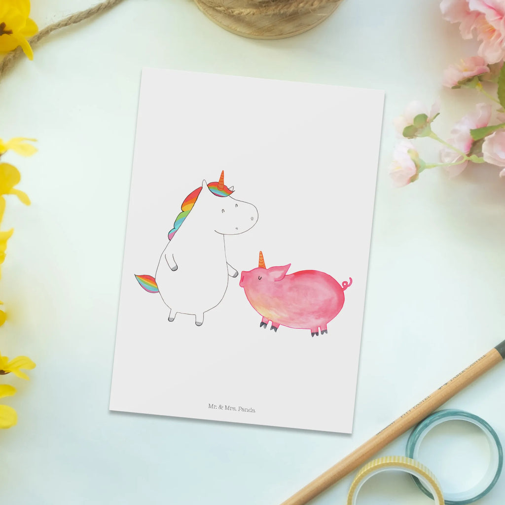 Postkarte Einhorn Schwein Postkarte, Karte, Geschenkkarte, Grußkarte, Einladung, Ansichtskarte, Geburtstagskarte, Einladungskarte, Dankeskarte, Ansichtskarten, Einladung Geburtstag, Einladungskarten Geburtstag, Einhorn, Einhörner, Einhorn Deko, Pegasus, Unicorn, Freundschaft, Schweinhorn, Schwein, Freundin, Schweinchen