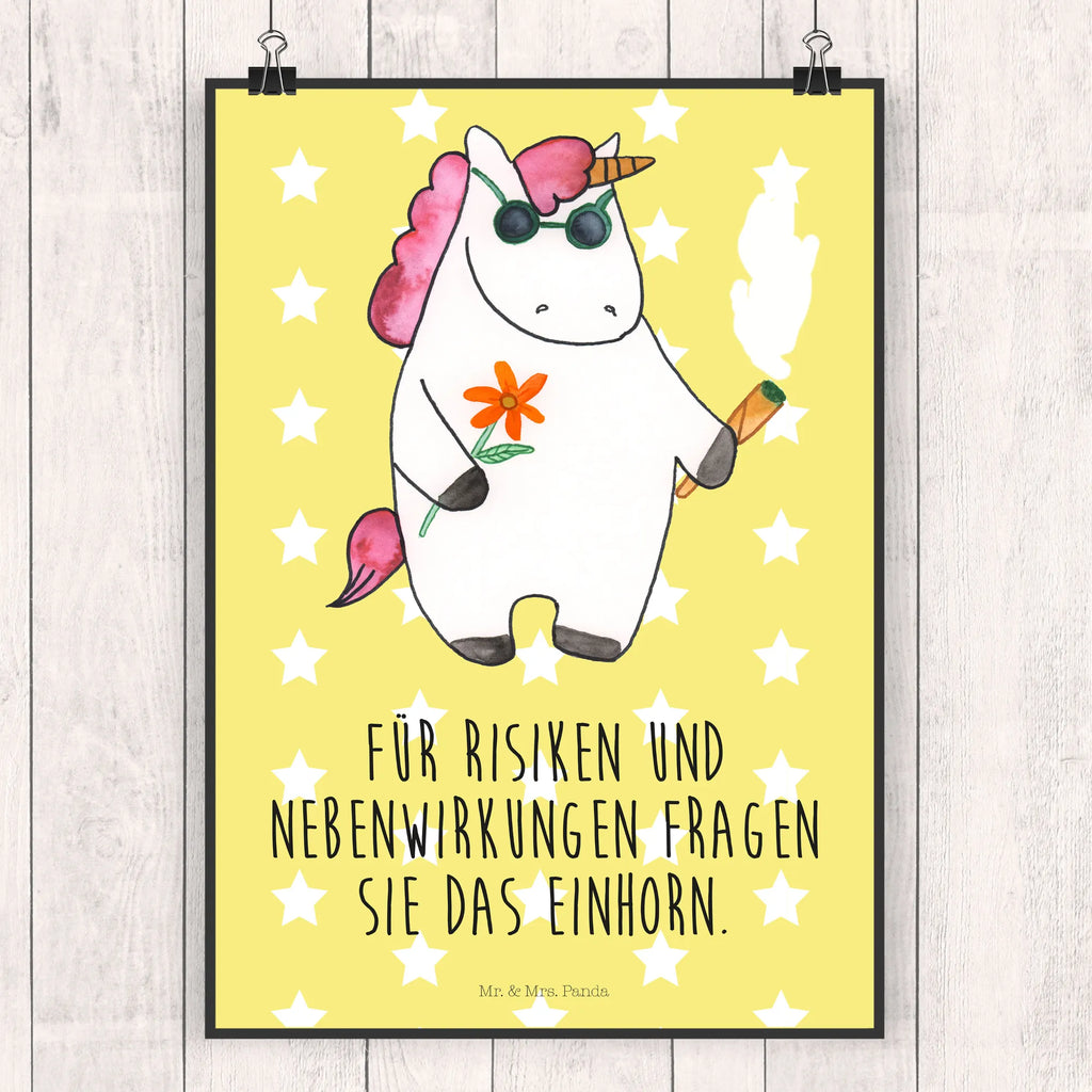 Poster Einhorn Woodstock Poster, Wandposter, Bild, Wanddeko, Küchenposter, Kinderposter, Wanddeko Bild, Raumdekoration, Wanddekoration, Handgemaltes Poster, Mr. & Mrs. Panda Poster, Designposter, Kunstdruck, Posterdruck, Einhorn, Einhörner, Einhorn Deko, Unicorn, Kiffen, Joint, Zigarette, Alkohol, Party, Spaß. lustig, witzig, Woodstock