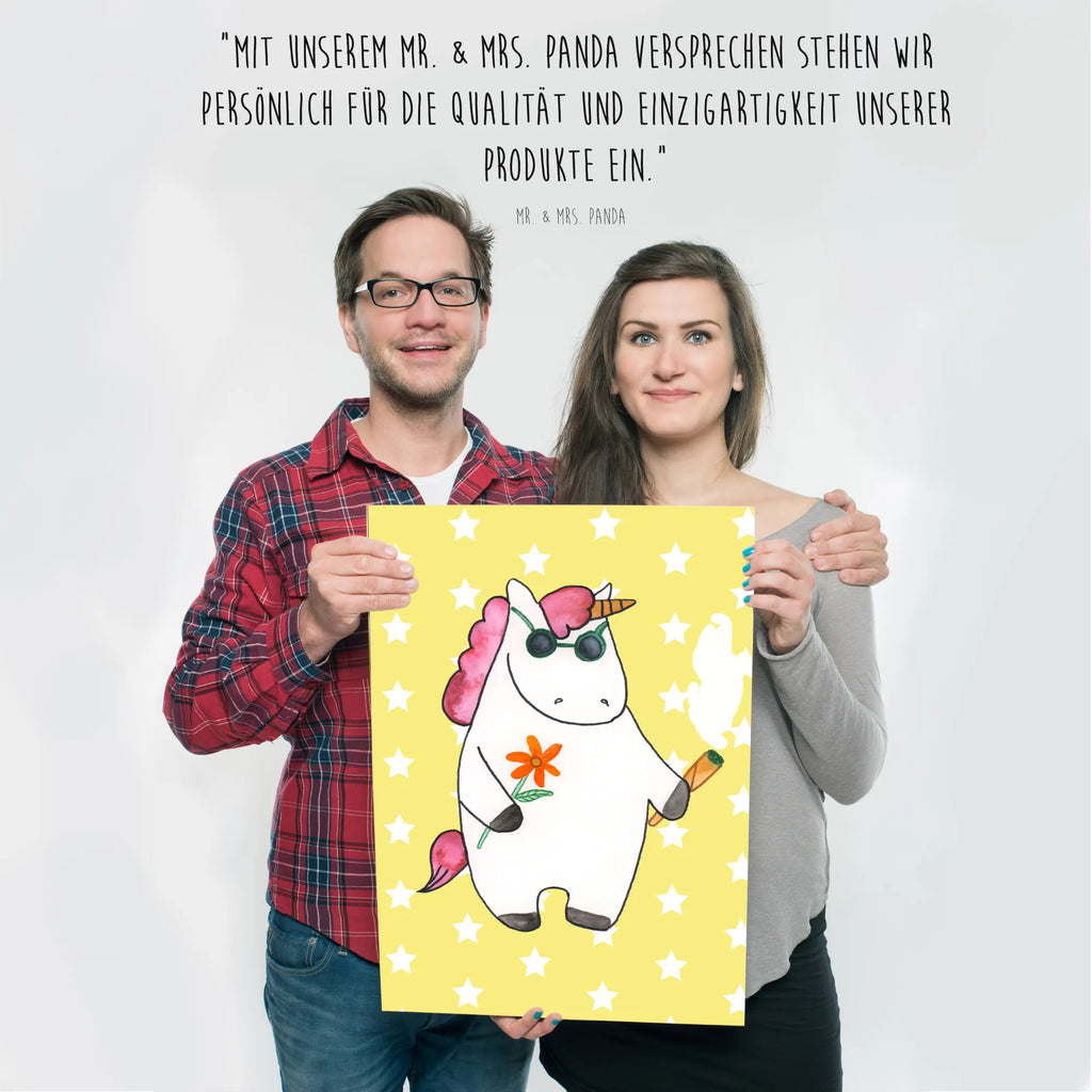 Poster Einhorn Woodstock Poster, Wandposter, Bild, Wanddeko, Küchenposter, Kinderposter, Wanddeko Bild, Raumdekoration, Wanddekoration, Handgemaltes Poster, Mr. & Mrs. Panda Poster, Designposter, Kunstdruck, Posterdruck, Einhorn, Einhörner, Einhorn Deko, Unicorn, Kiffen, Joint, Zigarette, Alkohol, Party, Spaß. lustig, witzig, Woodstock