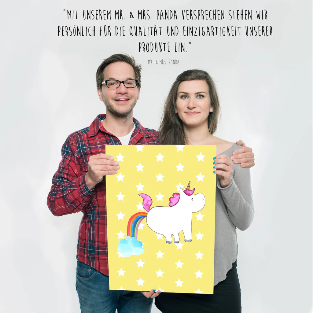 Poster Einhorn Pupsen Poster, Wandposter, Bild, Wanddeko, Küchenposter, Kinderposter, Wanddeko Bild, Raumdekoration, Wanddekoration, Handgemaltes Poster, Mr. & Mrs. Panda Poster, Designposter, Kunstdruck, Posterdruck, Einhorn, Einhörner, Einhorn Deko, Pegasus, Unicorn, Pups, Regenbogen, Glitzer, Einhornpower, Erwachsenwerden, Spaß, lustig, Freundin