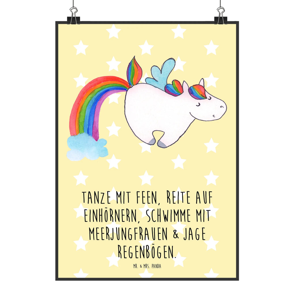 Poster Einhorn Fliegendes Pferd Poster, Wandposter, Bild, Wanddeko, Küchenposter, Kinderposter, Wanddeko Bild, Raumdekoration, Wanddekoration, Handgemaltes Poster, Mr. & Mrs. Panda Poster, Designposter, Kunstdruck, Posterdruck, Einhorn, Einhörner, Einhorn Deko, Unicorn, Regenbogen, Spielen, Realität, Glitzer, Erwachsenwerden