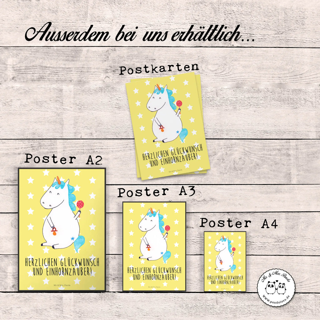 Poster Einhorn Baby Poster, Wandposter, Bild, Wanddeko, Küchenposter, Kinderposter, Wanddeko Bild, Raumdekoration, Wanddekoration, Handgemaltes Poster, Mr. & Mrs. Panda Poster, Designposter, Kunstdruck, Posterdruck, Einhorn, Einhörner, Einhorn Deko, Pegasus, Unicorn, Mutter, Geburt, Geburtstag, erstes Kind, Baby, Babyglück, Nachwuchs, Eltern, Party, Kind, Schnuller