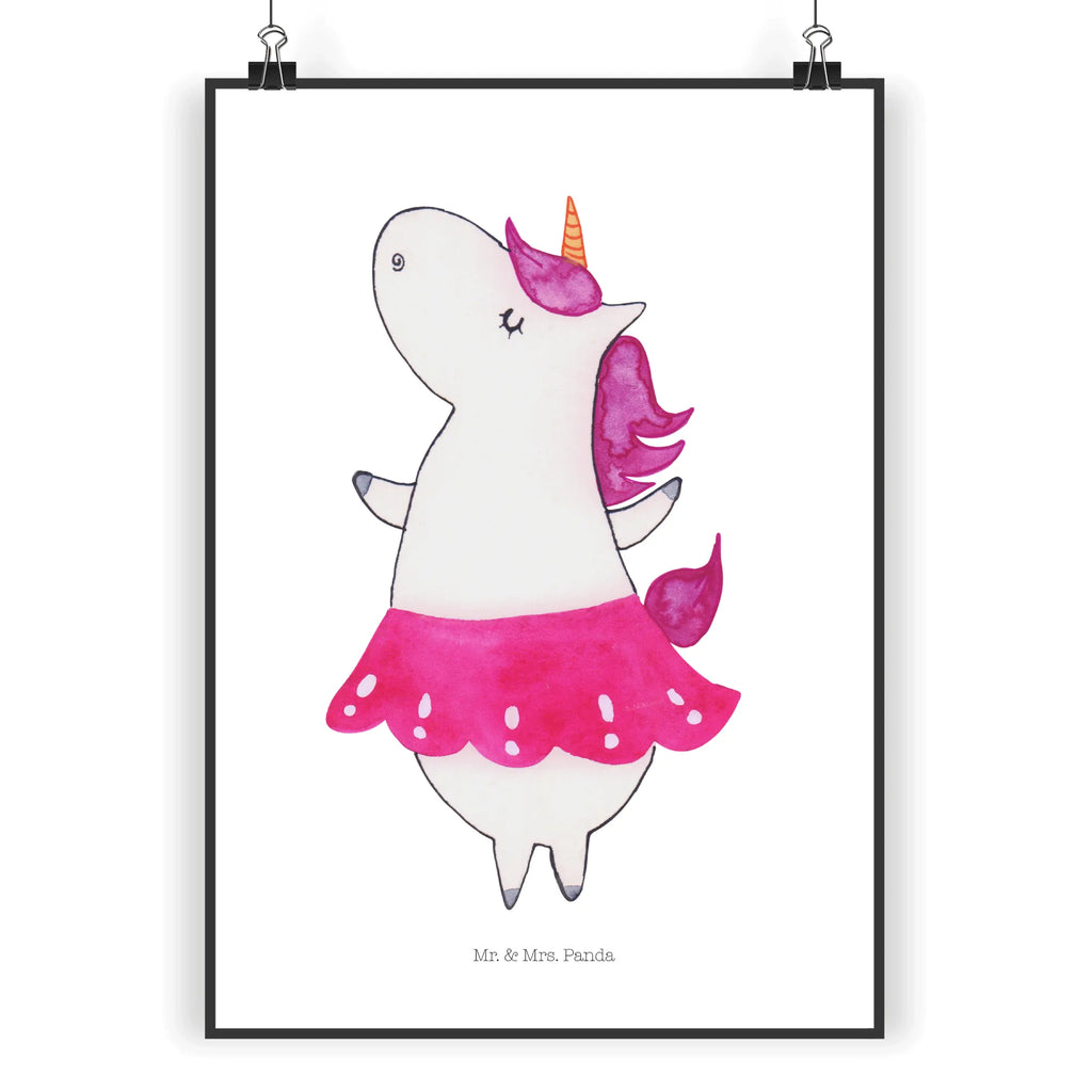 Poster Einhorn Ballerina Poster, Wandposter, Bild, Wanddeko, Küchenposter, Kinderposter, Wanddeko Bild, Raumdekoration, Wanddekoration, Handgemaltes Poster, Mr. & Mrs. Panda Poster, Designposter, Kunstdruck, Posterdruck, Einhorn, Einhörner, Einhorn Deko, Pegasus, Unicorn, Tanzen, Ballerina, Party, Wohnung, Spaß, Feiern, Geburtstag, Tänzerin, Lebenslust, Lebensfreude