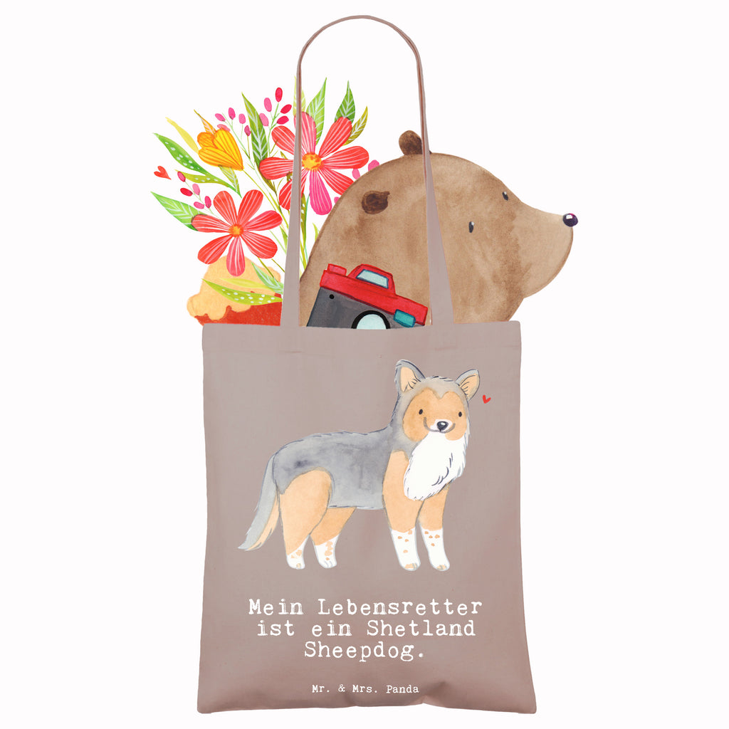 Tragetasche Shetland Sheepdog Lebensretter Beuteltasche, Beutel, Einkaufstasche, Jutebeutel, Stoffbeutel, Tasche, Shopper, Umhängetasche, Strandtasche, Schultertasche, Stofftasche, Tragetasche, Badetasche, Jutetasche, Einkaufstüte, Laptoptasche, Hund, Hunderasse, Rassehund, Hundebesitzer, Geschenk, Tierfreund, Schenken, Welpe, Shetland Sheepdog, Sheltie