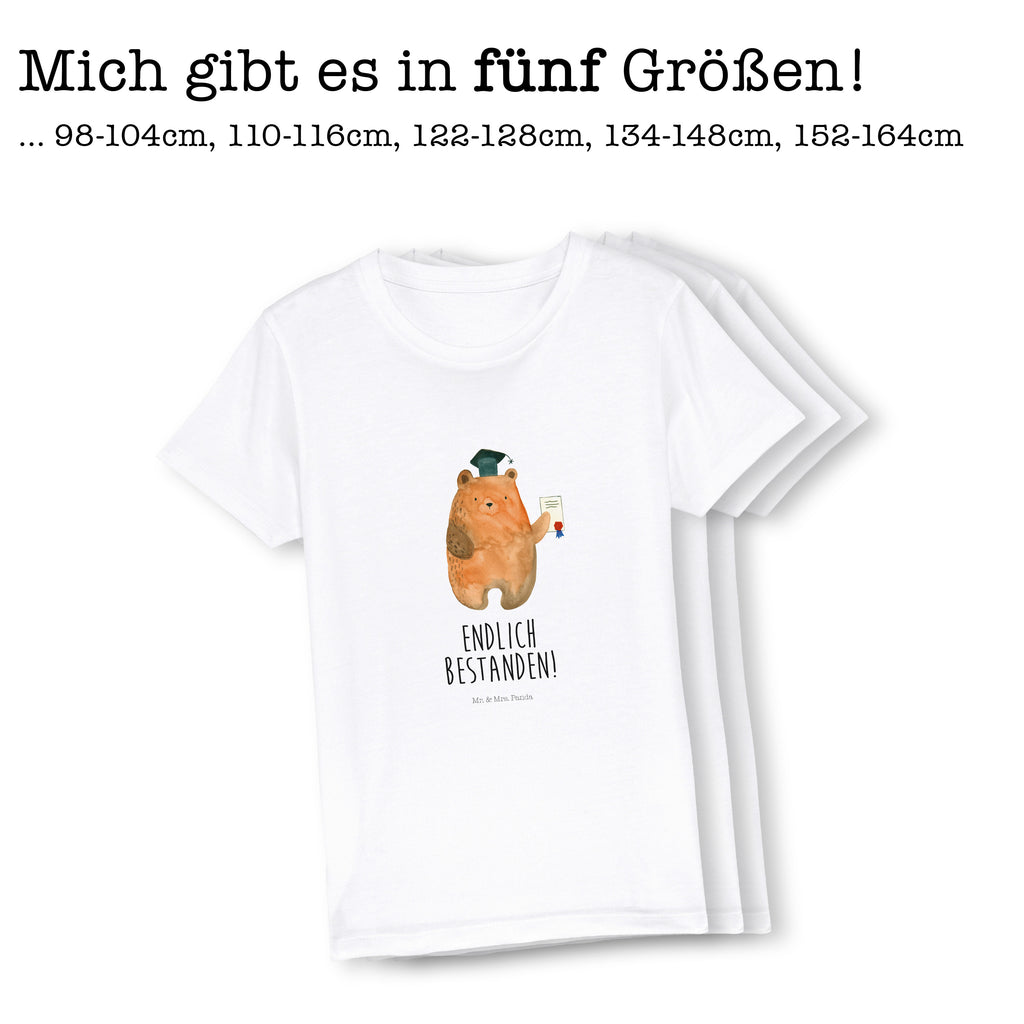 Organic Kinder T-Shirt Bär Prüfung Kinder T-Shirt, Kinder T-Shirt Mädchen, Kinder T-Shirt Jungen, Bär, Teddy, Teddybär, Abitur, Prüfungen, Prüfung bestanden, Abschluss, Zeugnis, Abschlusszeugnis